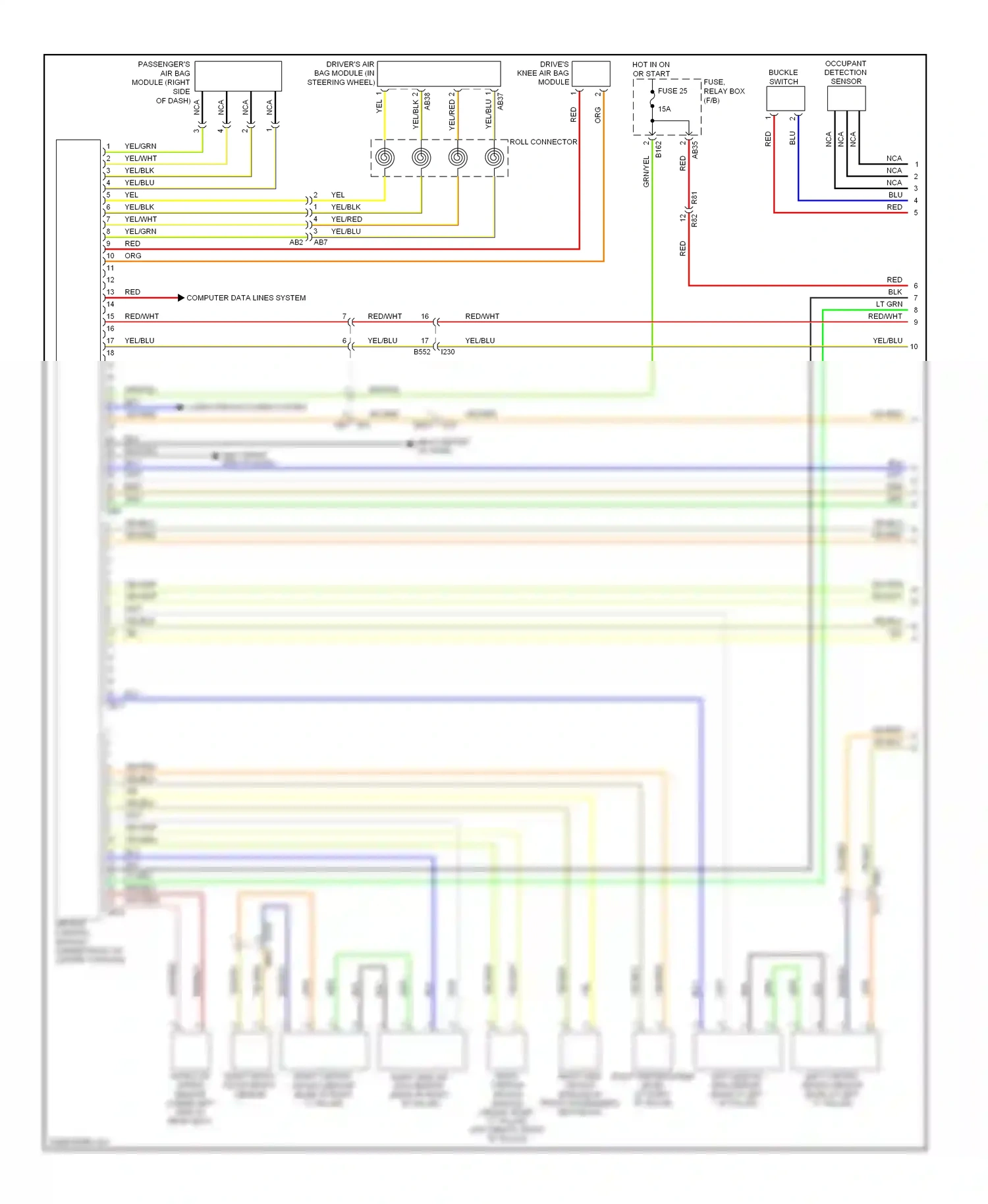Subaru XV GP (2011-2016) occupant detection sensor wiring diagram  (2 of 2)
