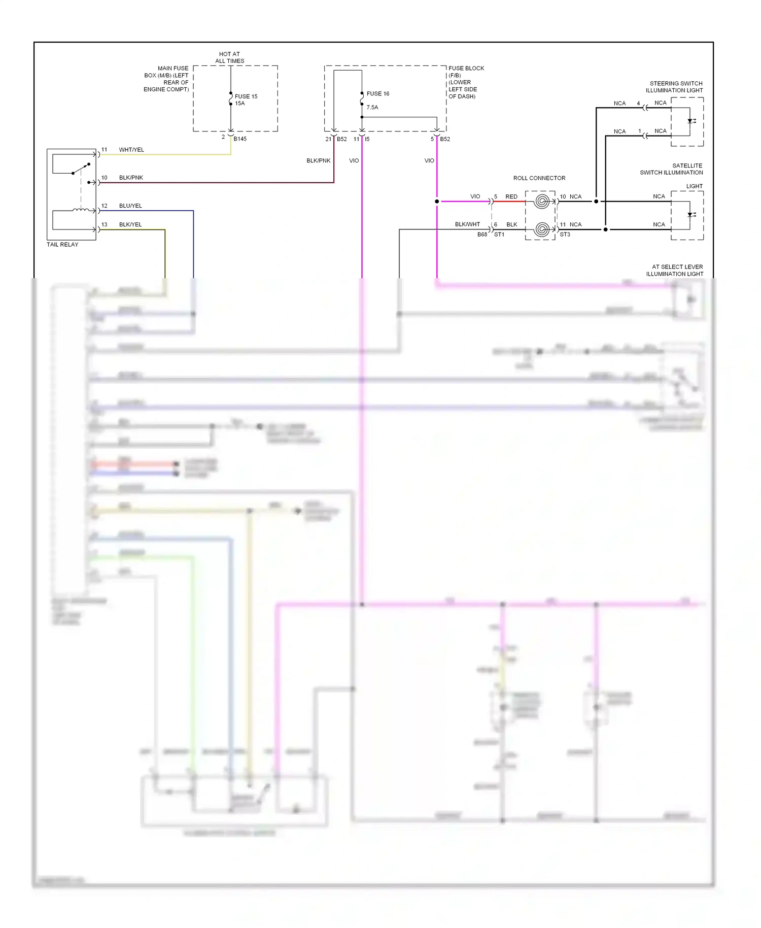 Subaru XV GP (2011-2016) remote control mirror switch wiring diagram  (1 of 5)
