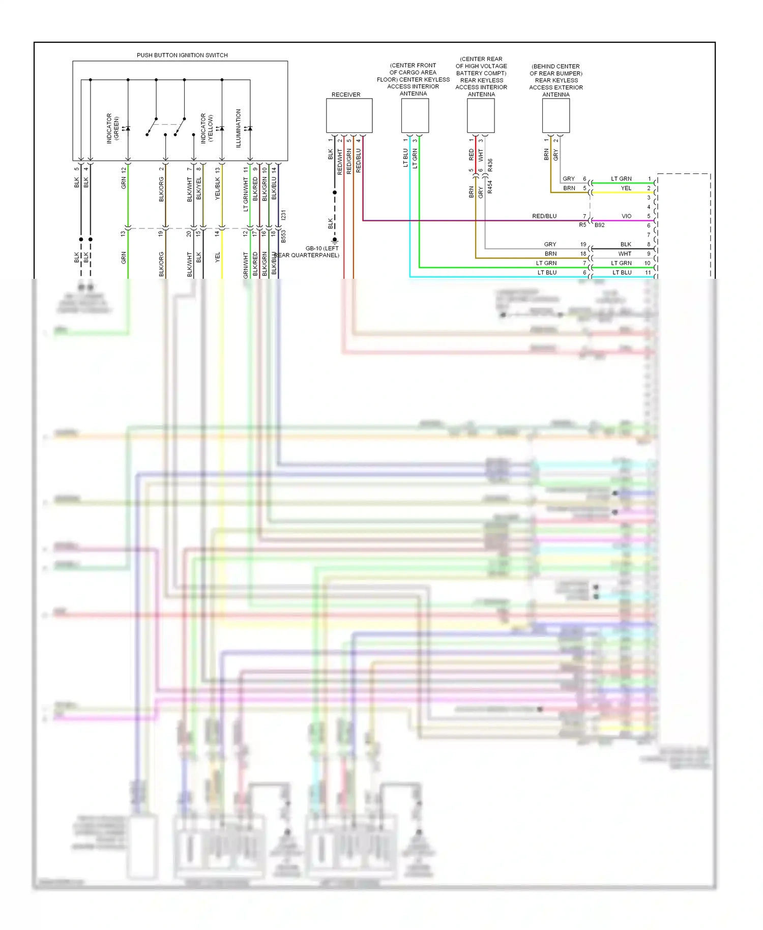 Subaru XV GP (2011-2016) right outer handle wiring diagram  (1 of 2)