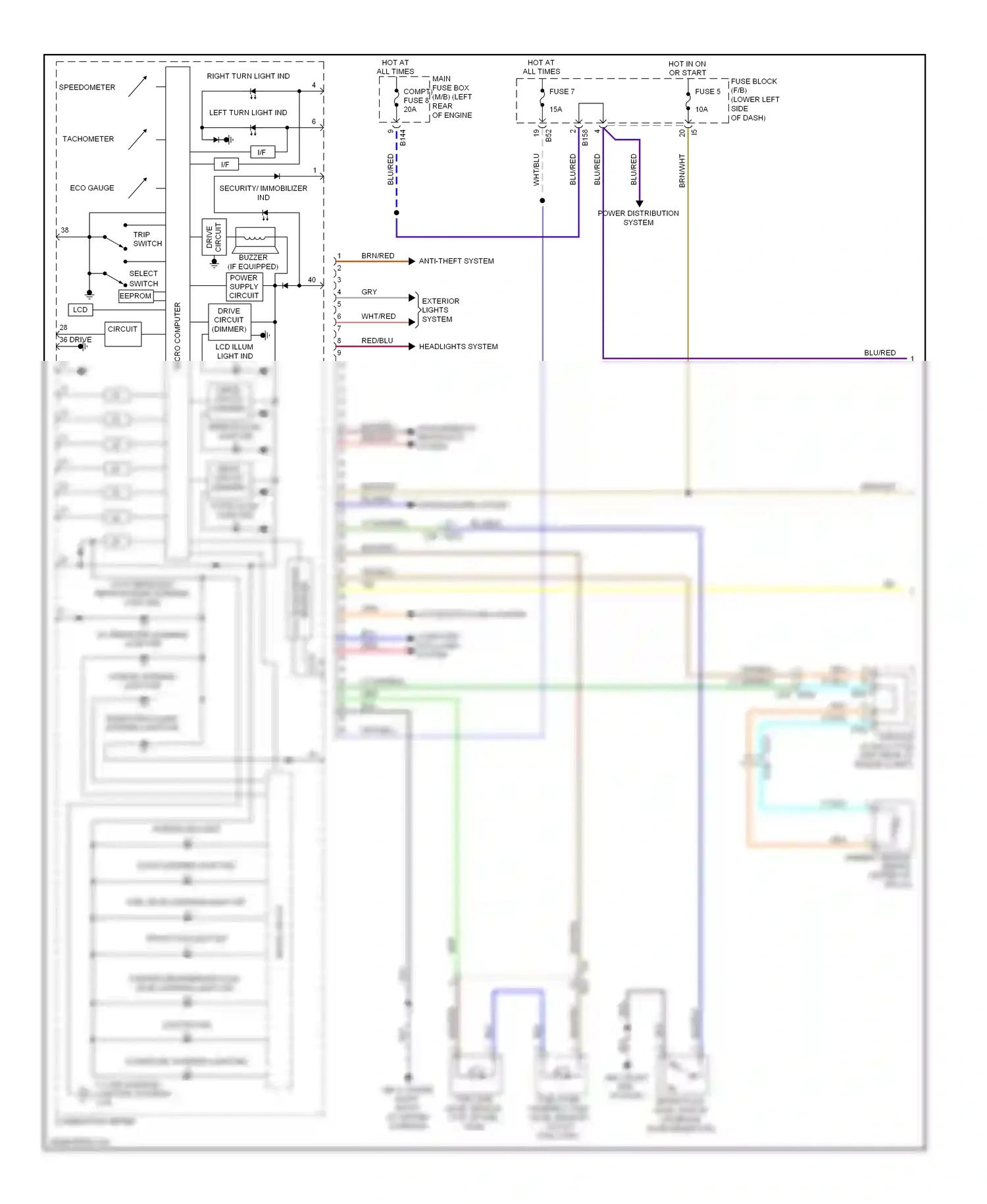 Subaru XV GP (2011-2016) select switch wiring diagram  (1 of 1)