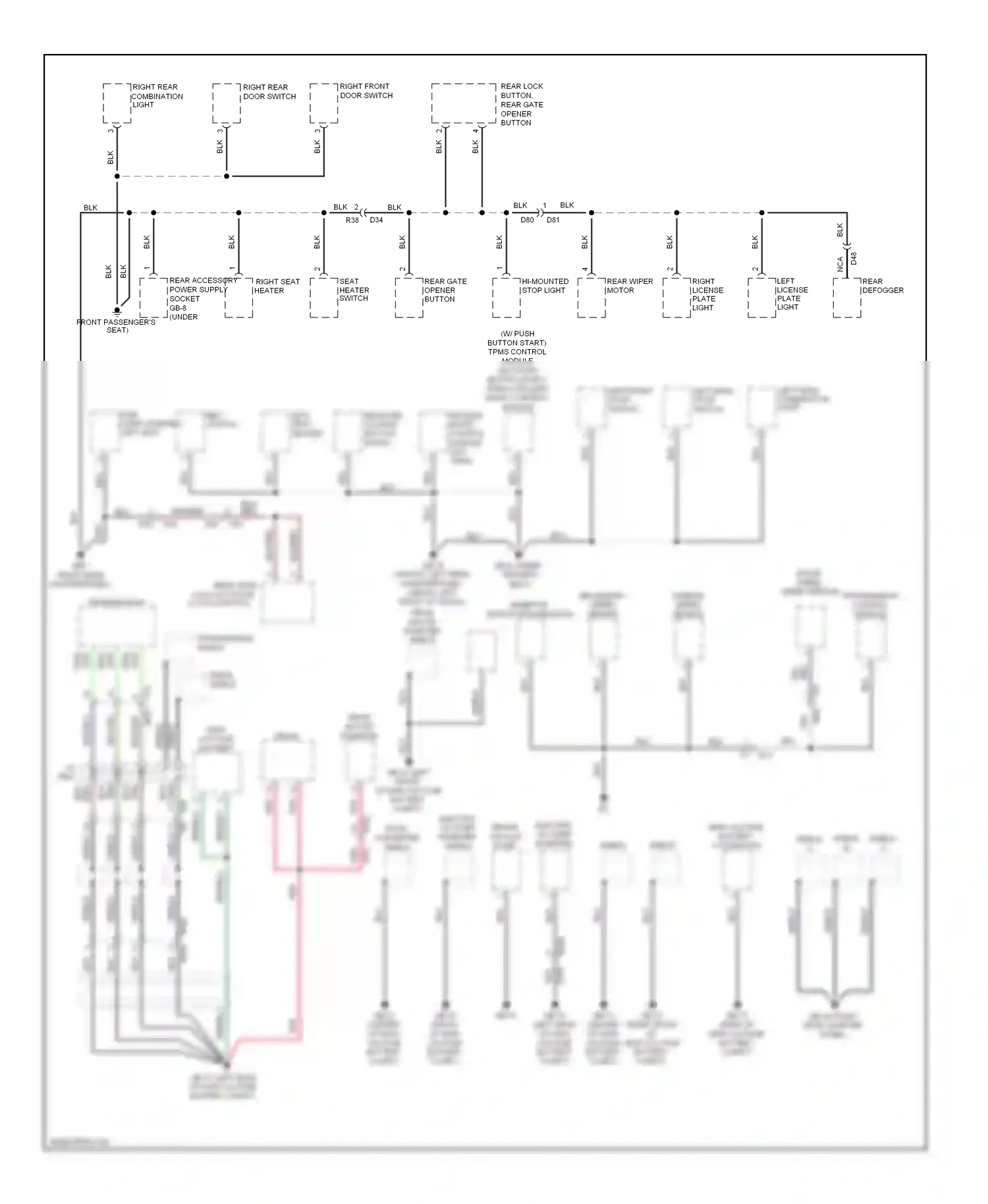 Subaru XV GP (2011-2016) switch wiring diagram  (1 of 4)