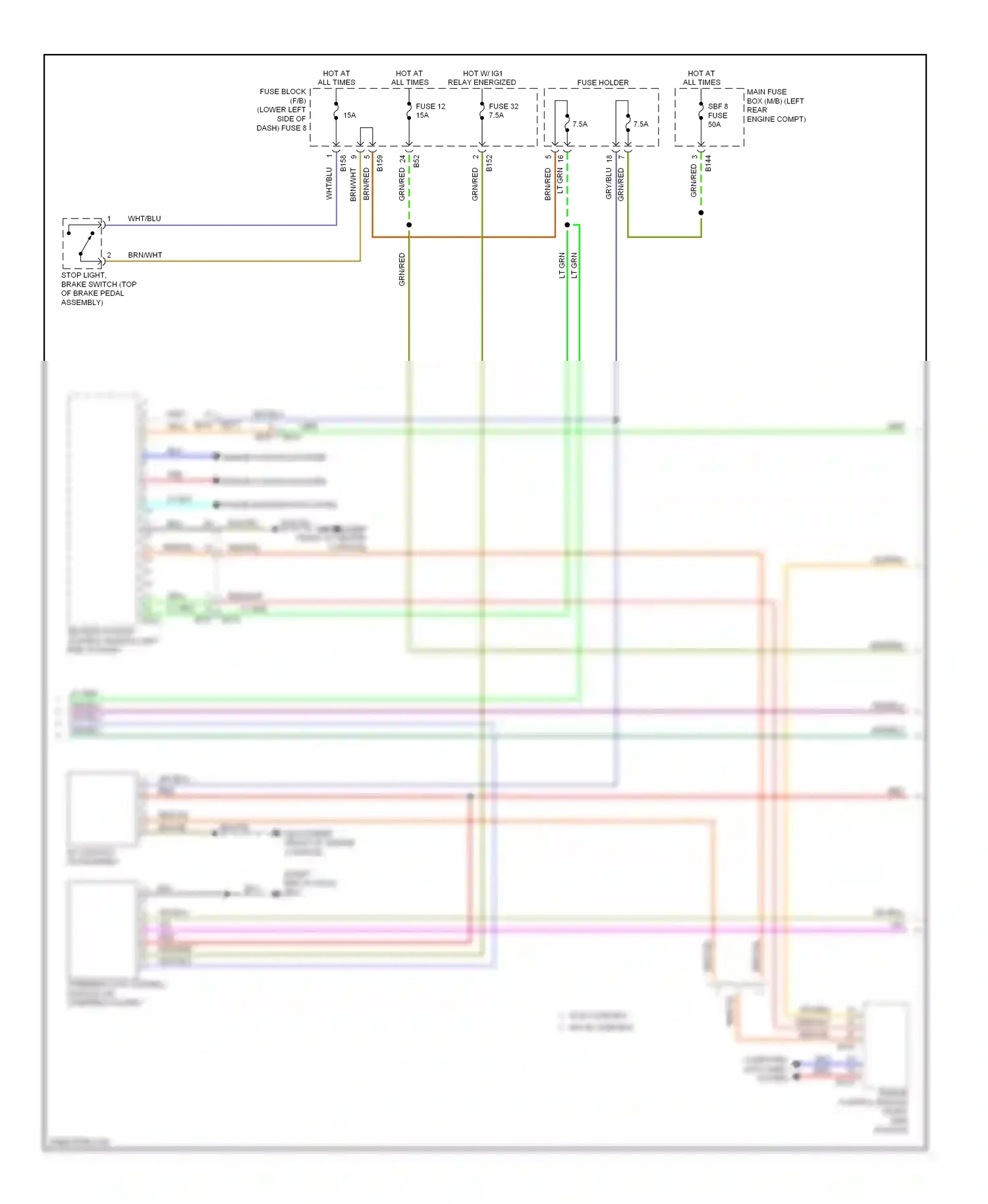 Subaru XV GP (2011-2016) system wiring diagram  (4 of 12)
