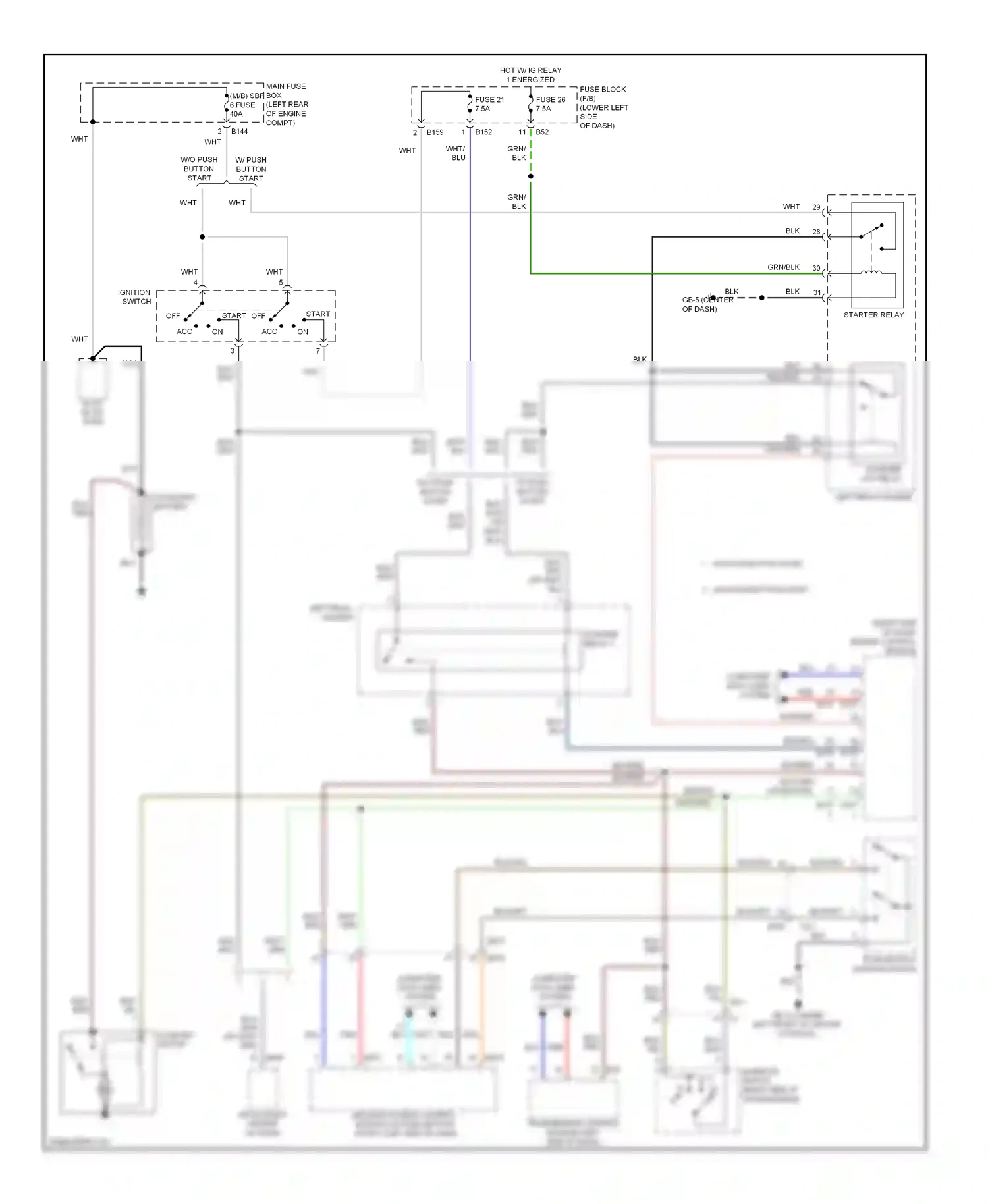 Subaru XV GP (2011-2016) w/ push button wiring diagram  (2 of 2)