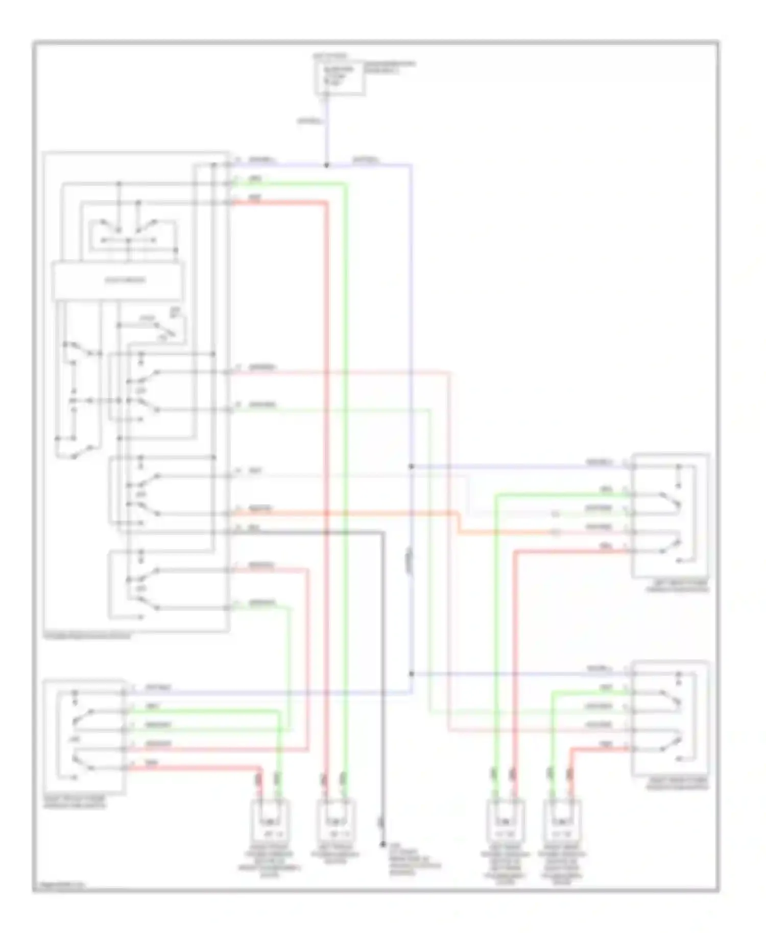 Aerio Suzuki I (2001-2007): Power windows circuit