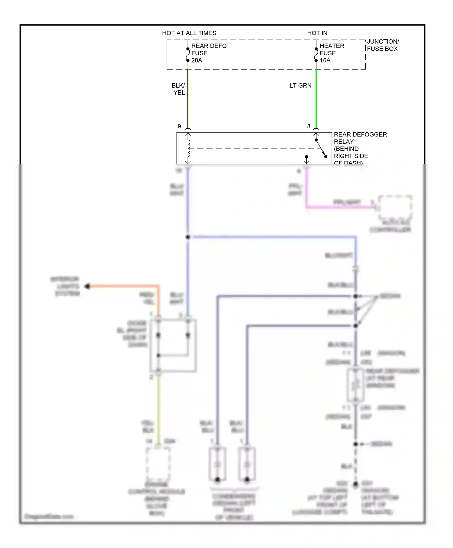Wiring diagram blk/blu for Suzuki Aerio I (2001-2007) (3 of 3)