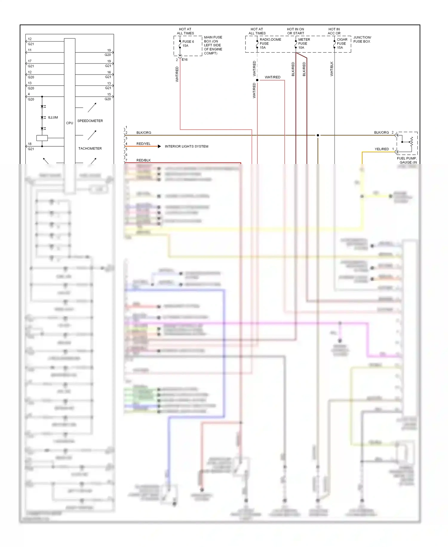 Wiring diagram check engine ind for Suzuki Aerio I (2001-2007) (1 of 2)