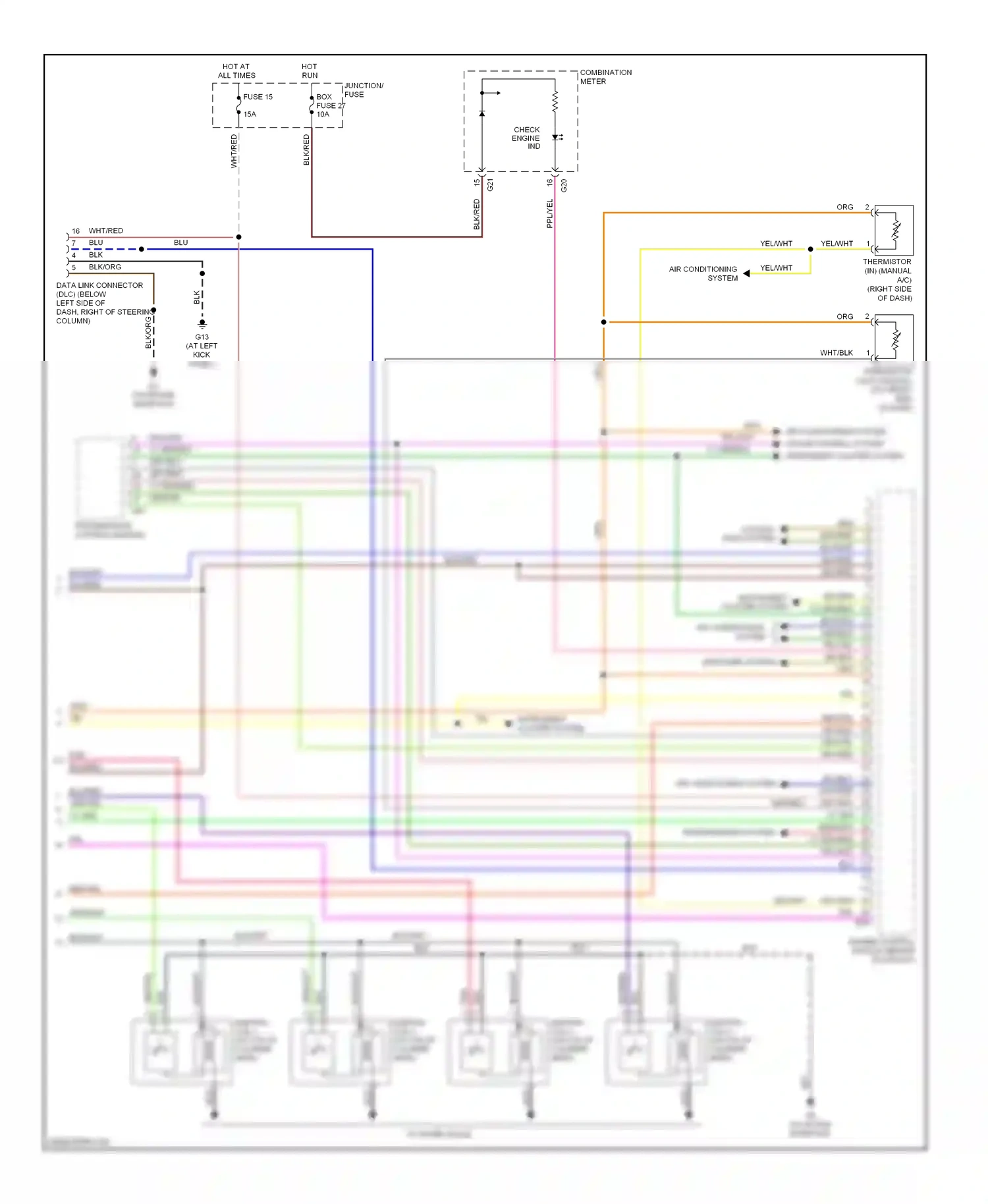 Wiring diagram check engine ind for Suzuki Aerio I (2001-2007) (2 of 2)
