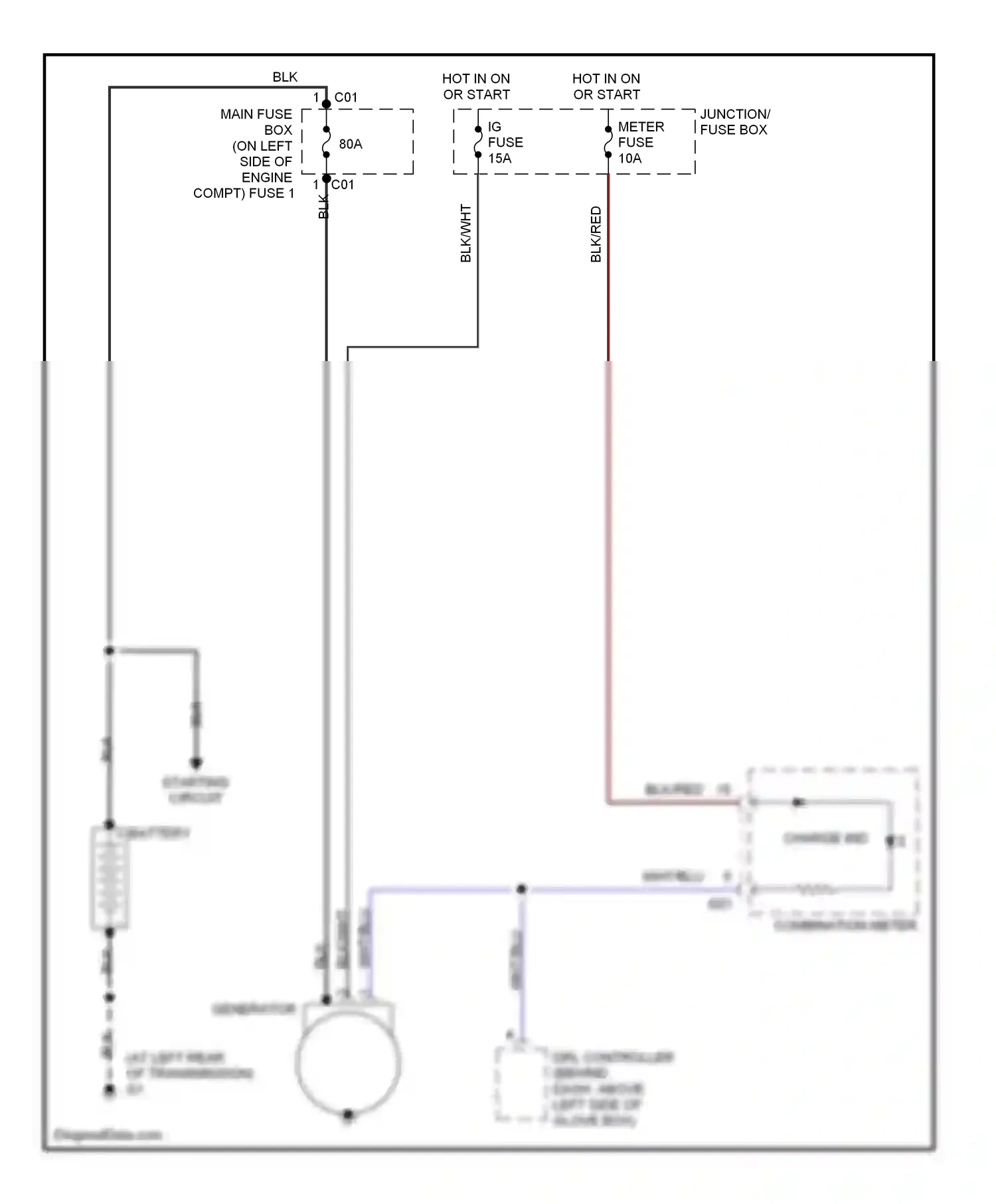 Wiring diagram combination meter for Suzuki Aerio I (2001-2007) (2 of 11)