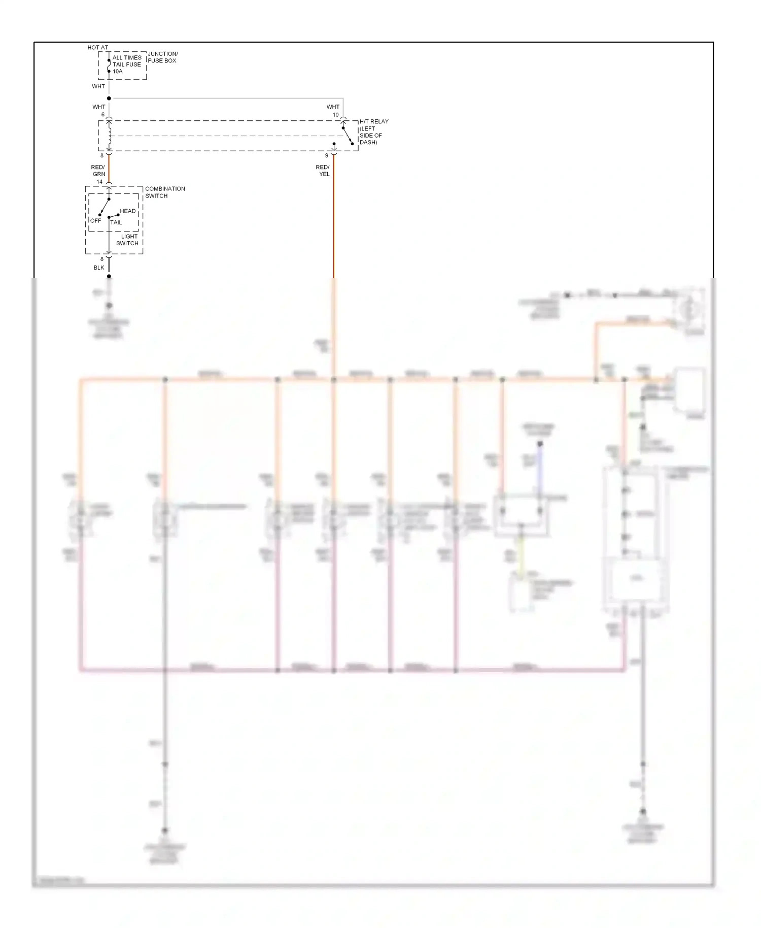 Wiring diagram hazard switch for Suzuki Aerio I (2001-2007) (1 of 1)