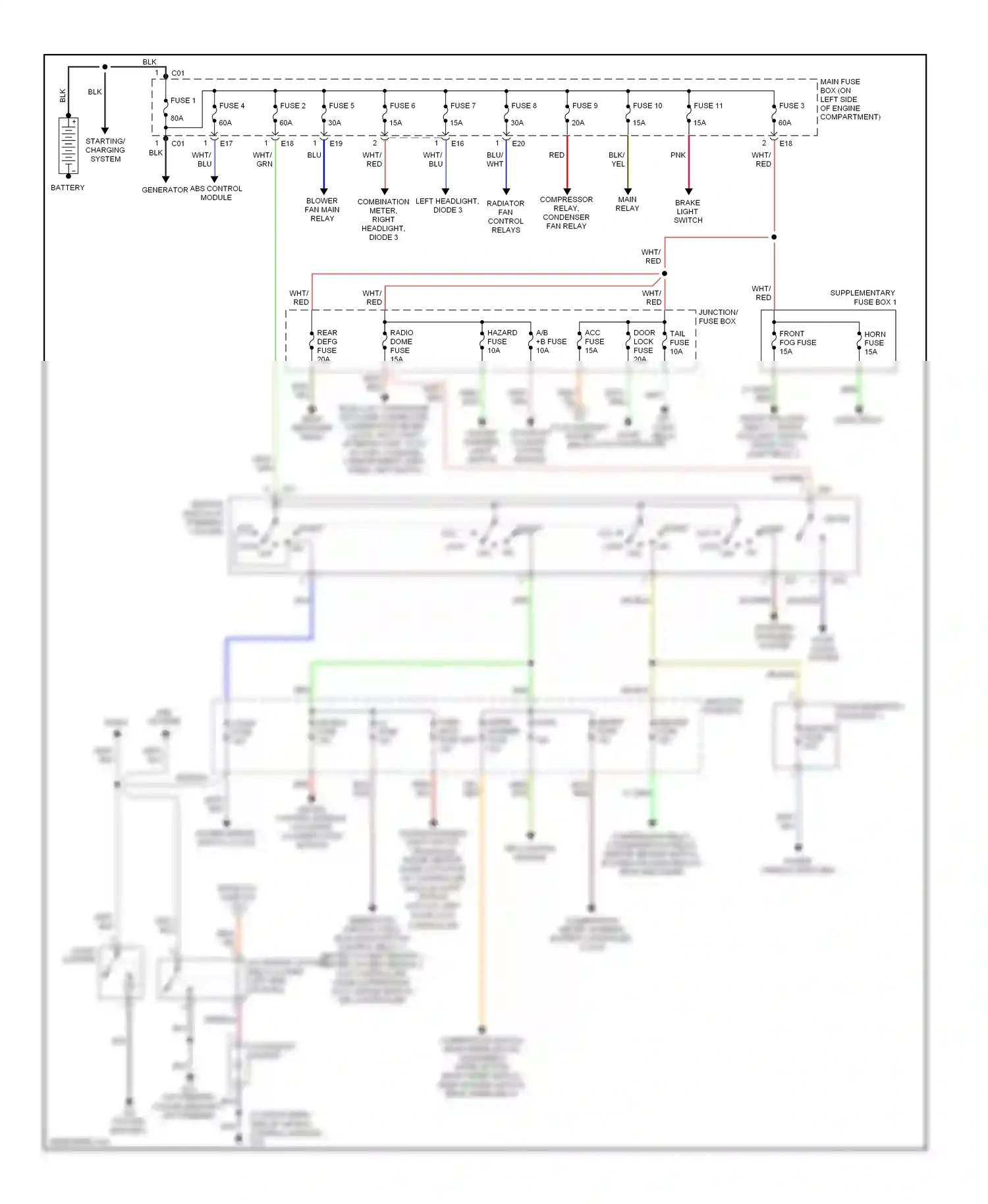 Wiring diagram lock on for Suzuki Aerio I (2001-2007) (1 of 1)
