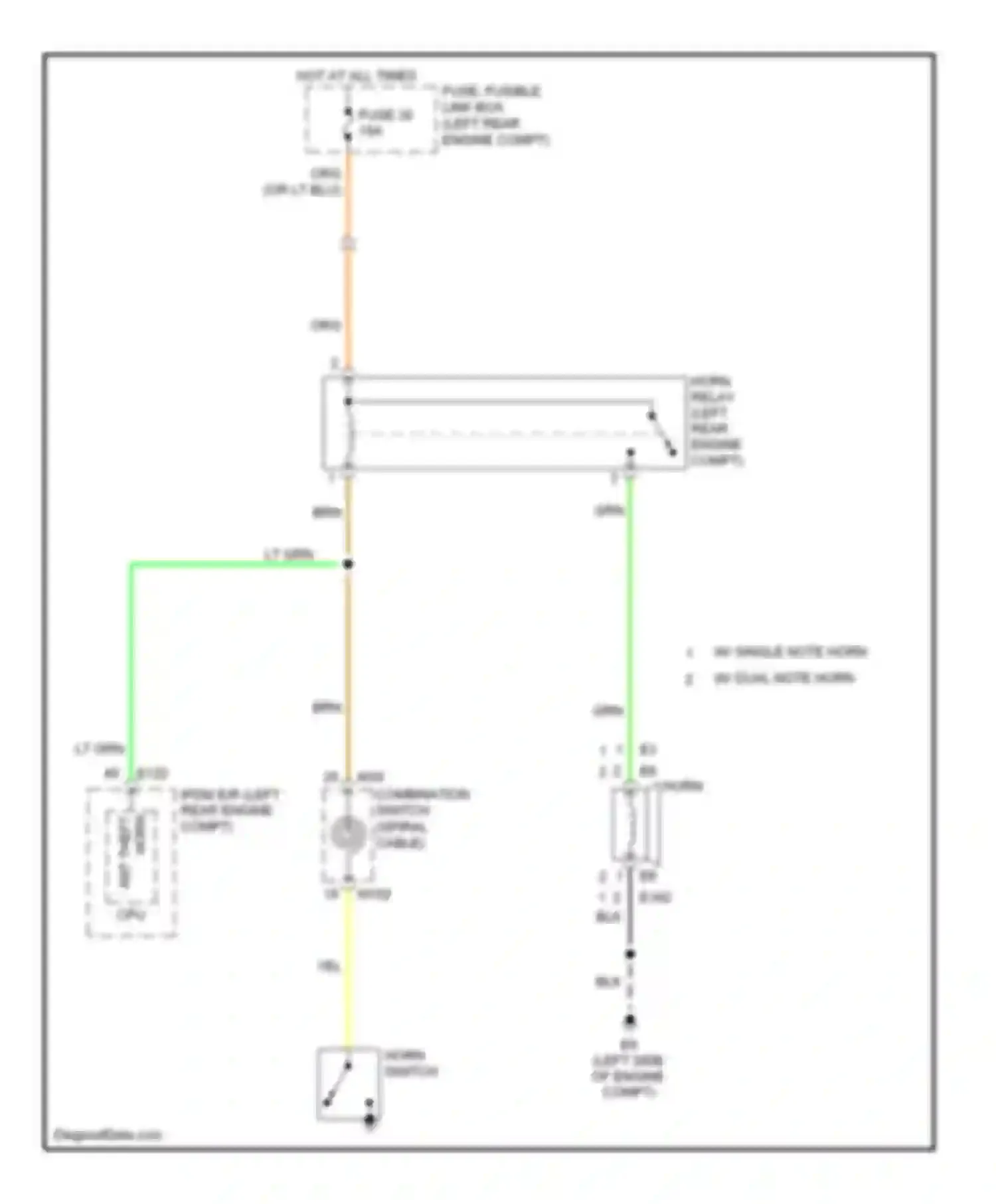 Equator Suzuki I (2008-2012): Horn circuit