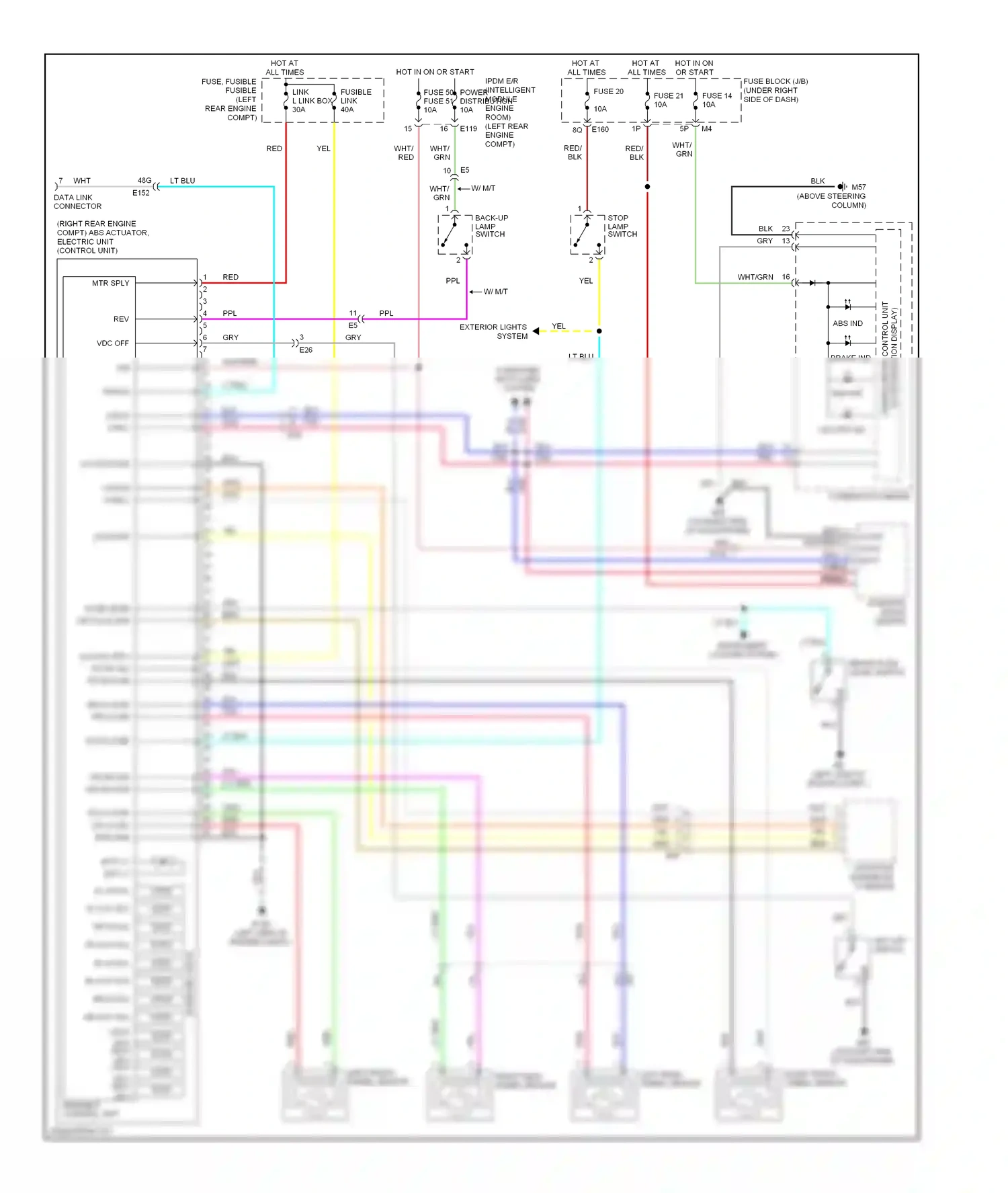 Suzuki Equator I (2008-2012) abs/abls control unit wiring diagram  (1 of 2)