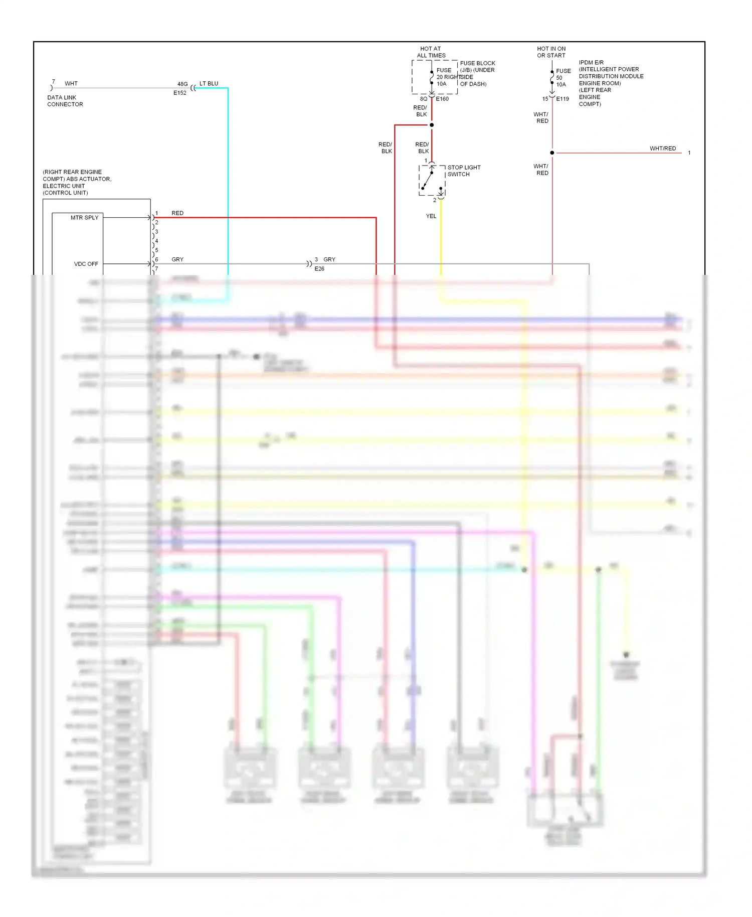Suzuki Equator I (2008-2012) abs/tcs/vdc control unit wiring diagram  (1 of 2)