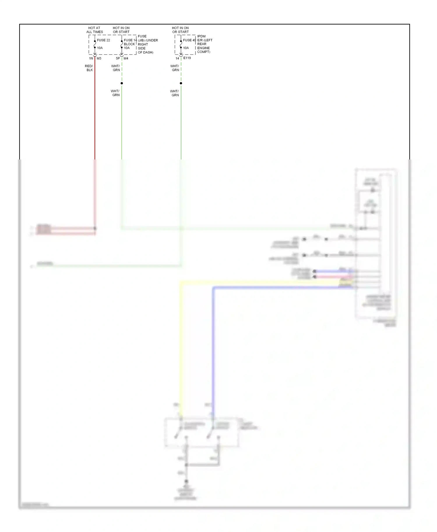 Suzuki Equator I (2008-2012) a/t shift selector wiring diagram  (1 of 2)