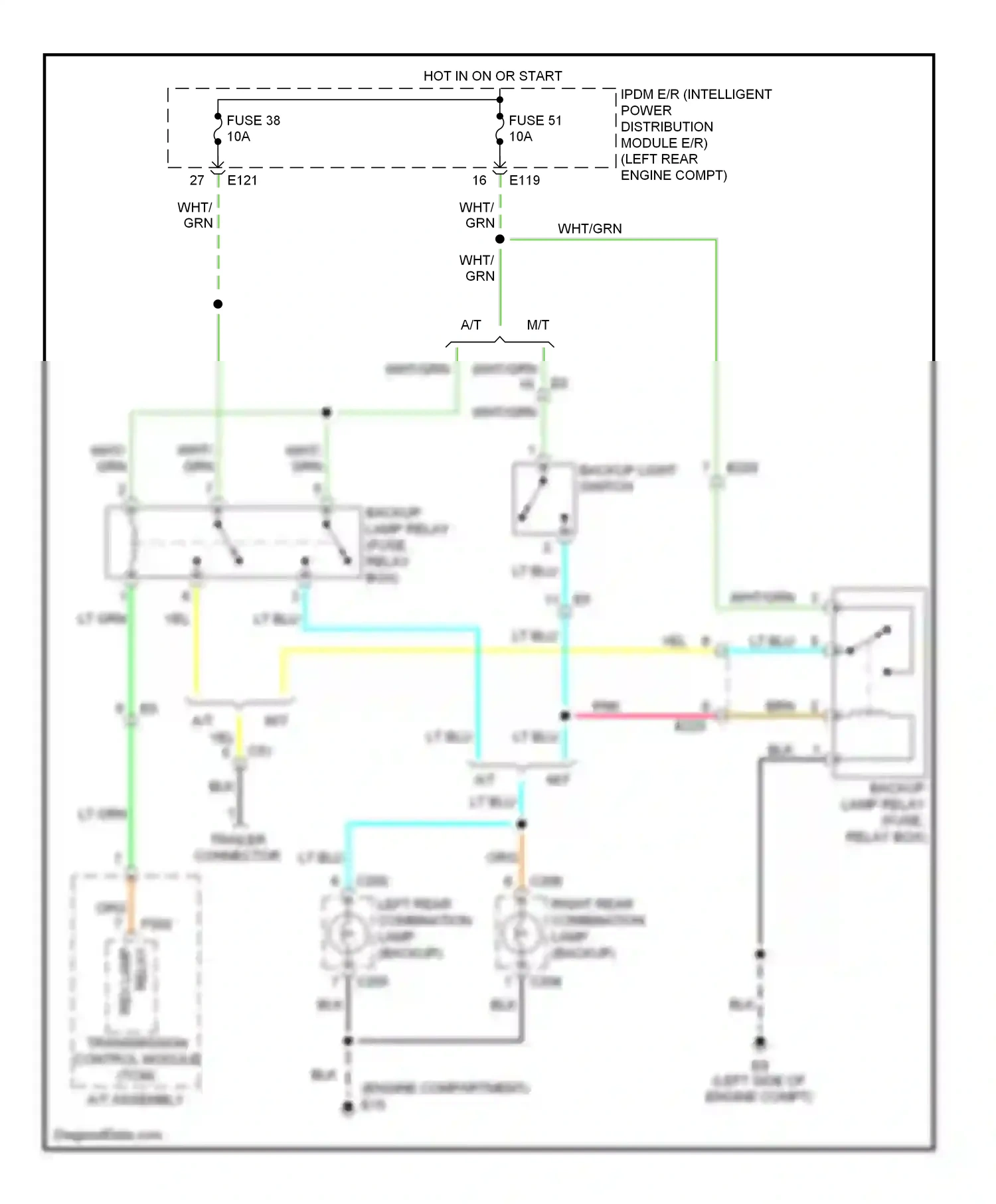 Suzuki Equator I (2008-2012) backup light switch wiring diagram  (1 of 1)