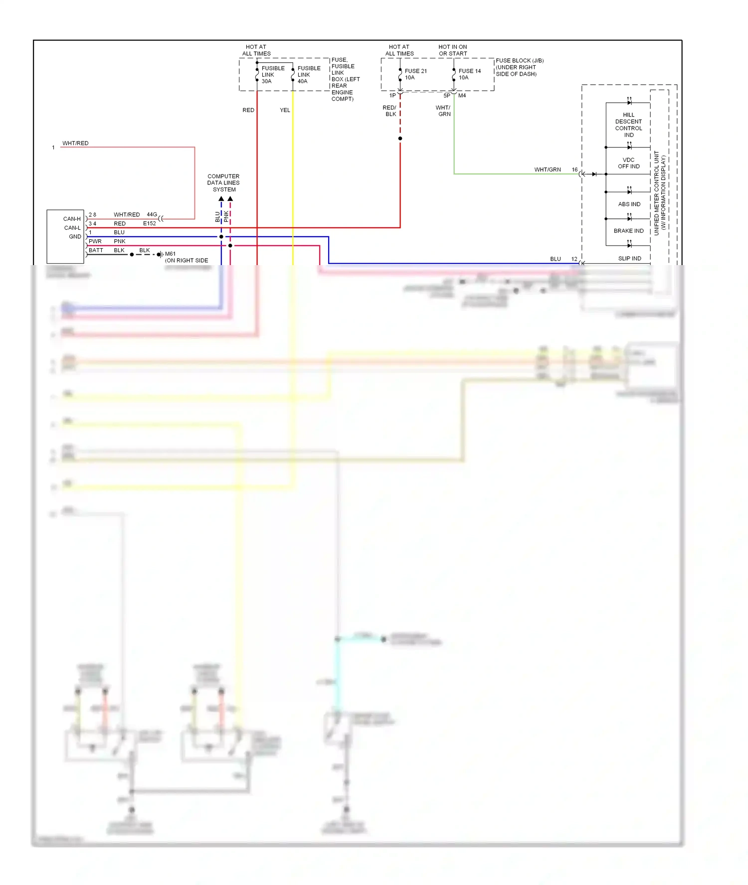 Suzuki Equator I (2008-2012) combination meter wiring diagram  (3 of 24)