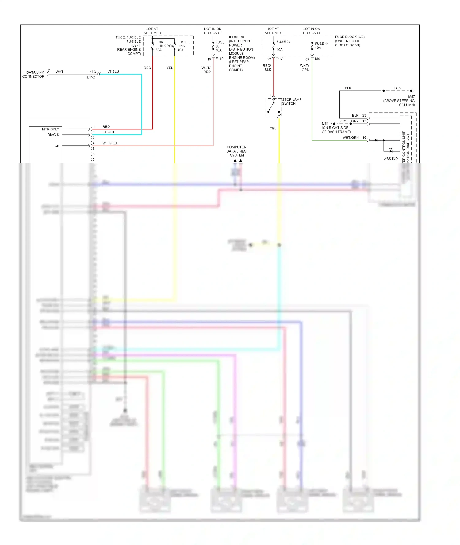 Suzuki Equator I (2008-2012) combination meter wiring diagram  (2 of 24)