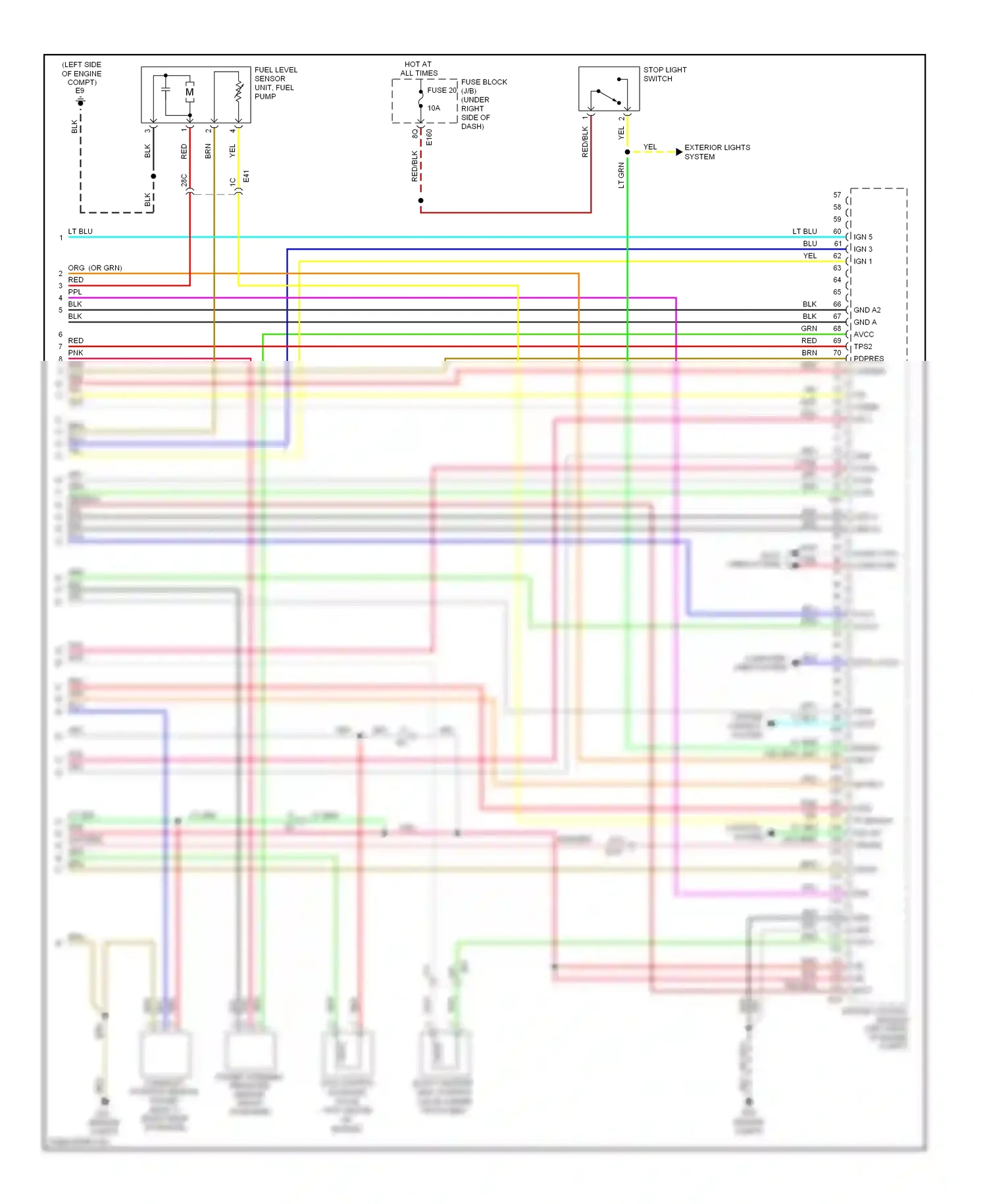 Suzuki Equator I (2008-2012) engine control module wiring diagram  (2 of 2)