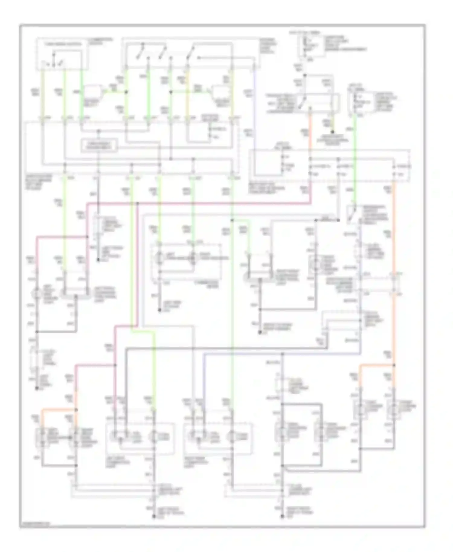 Esteem Suzuki I (1995-2004): Exterior lamps circuit, sedan