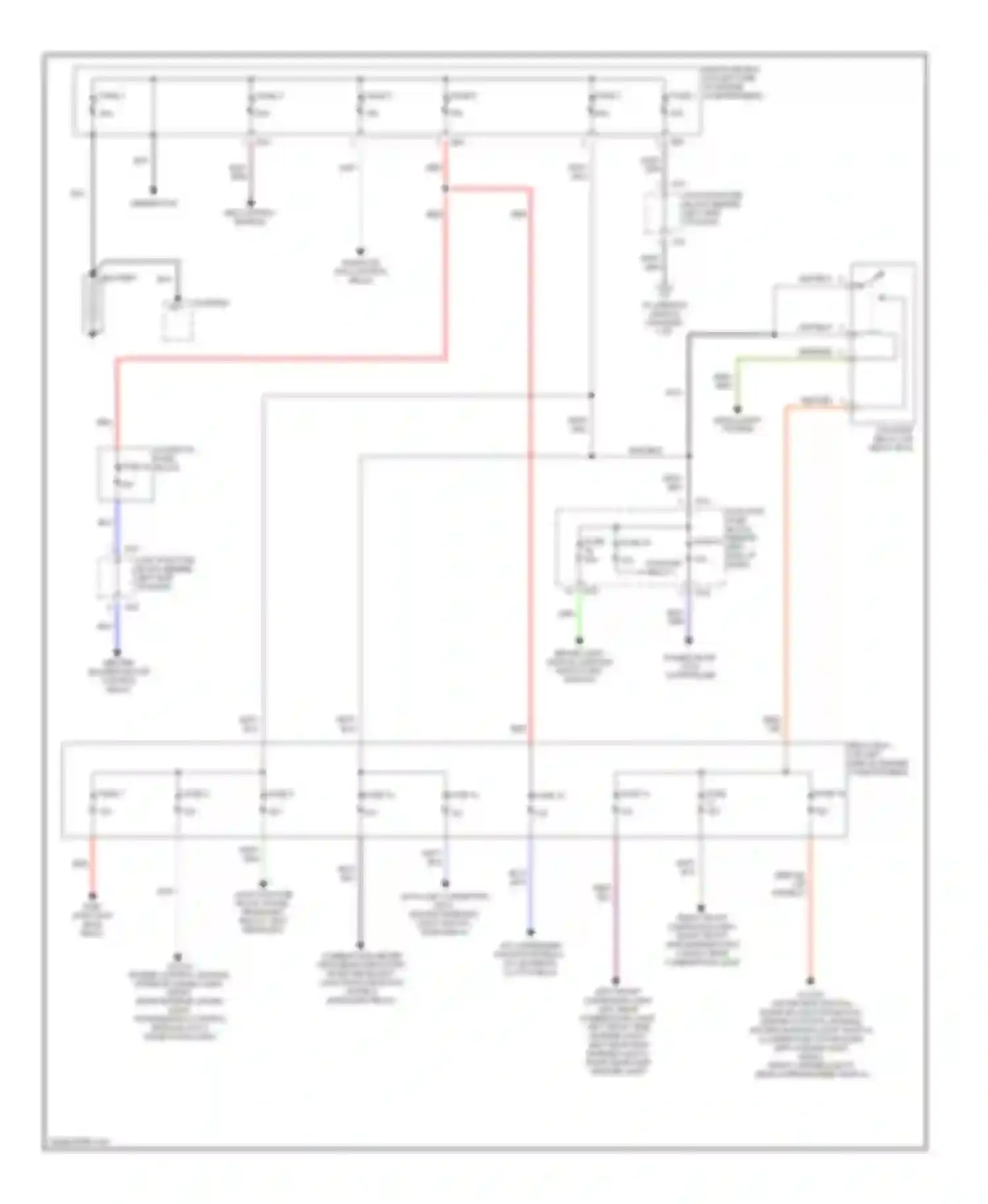 Esteem Suzuki I (1995-2004): Power distribution circuit (1 of 2)