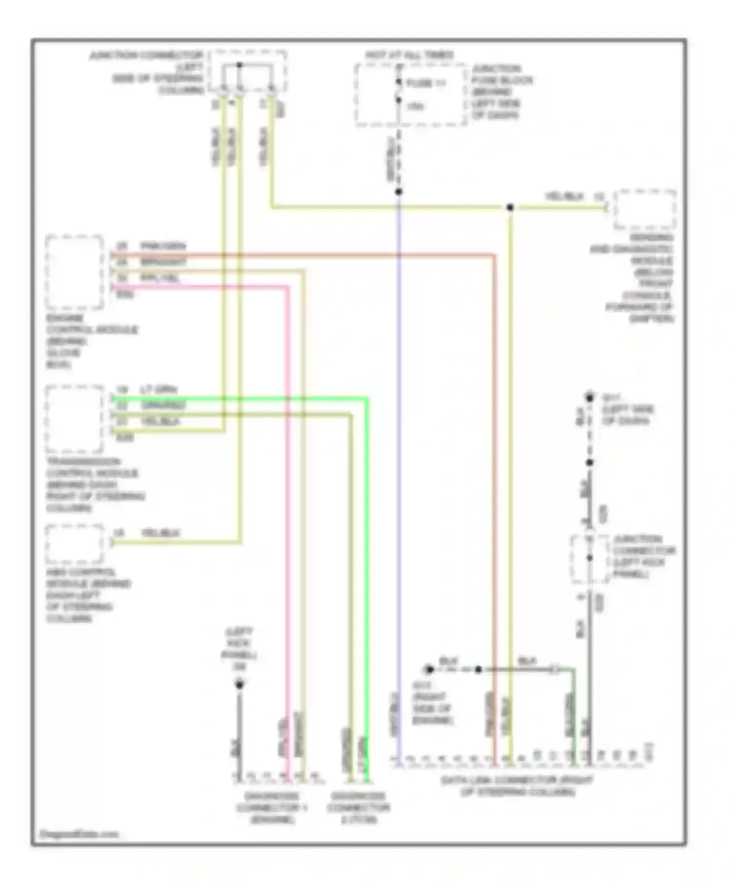 Wiring diagram fuse 11 for Suzuki Esteem I (1995-2004) (1 of 4)