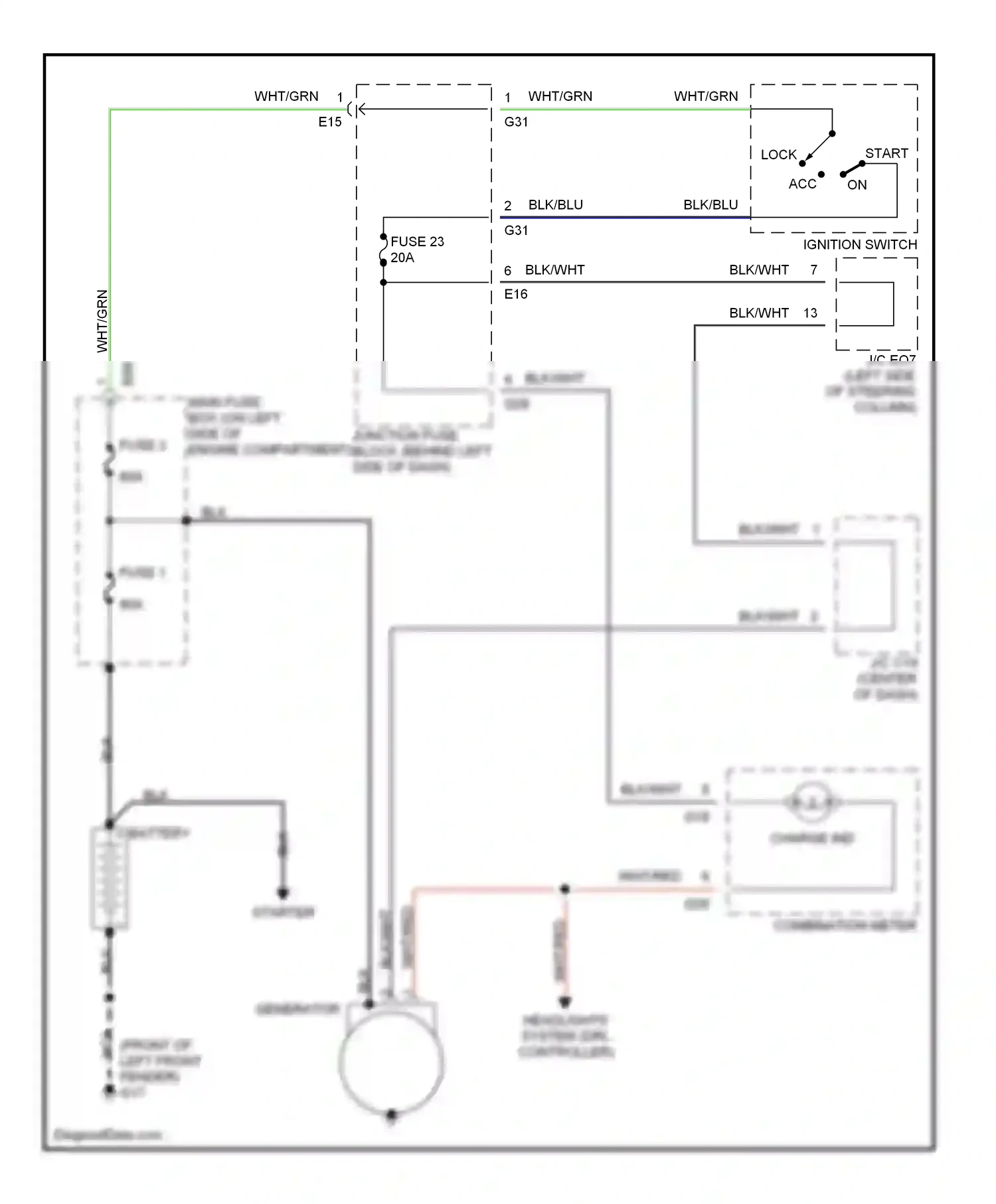 Suzuki Esteem I (1995-2004) headlights system (drl controller) wiring diagram  (1 of 1)