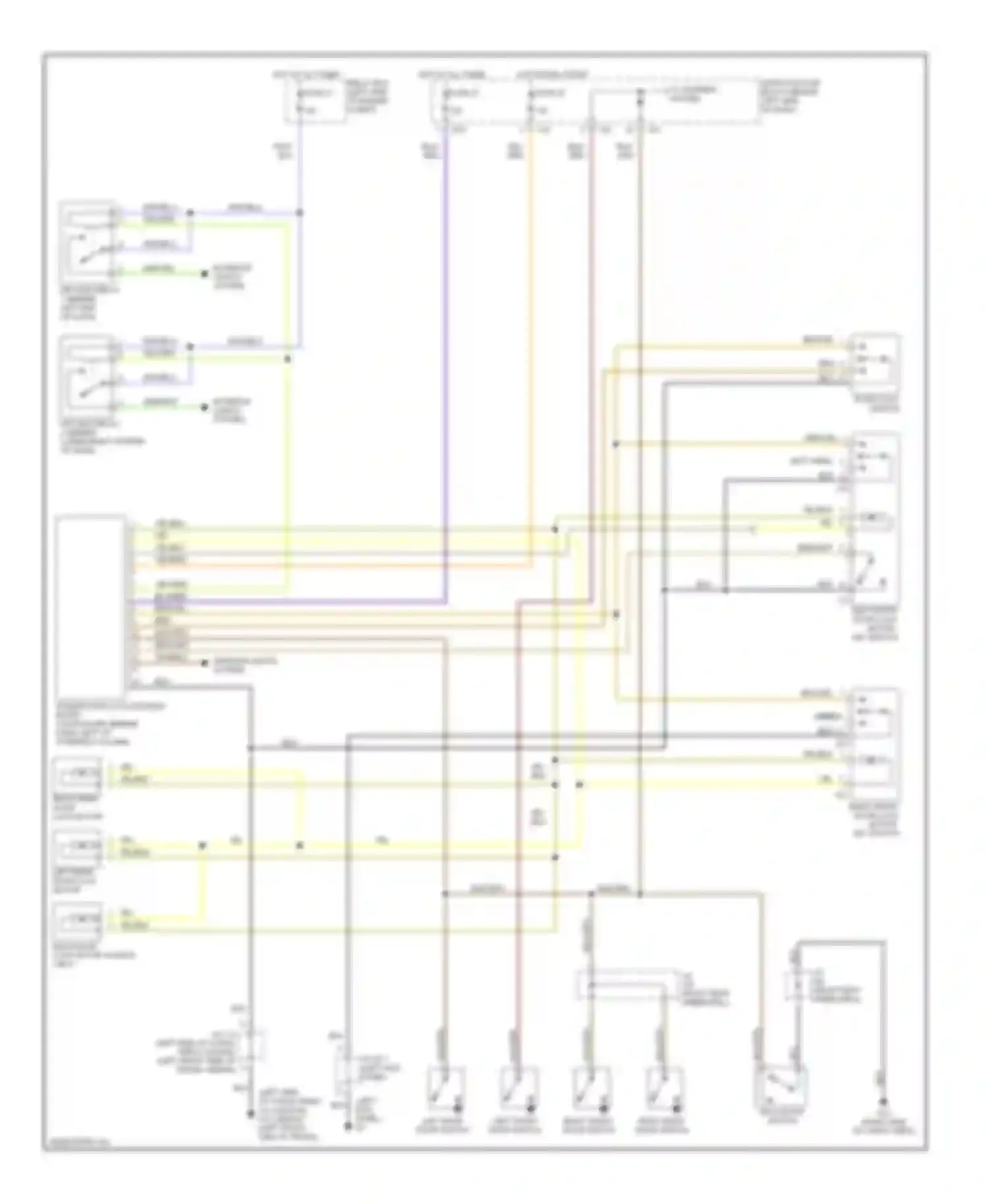 Wiring diagram left front door lock motor, key switch for Suzuki Esteem I (1995-2004) (2 of 2)