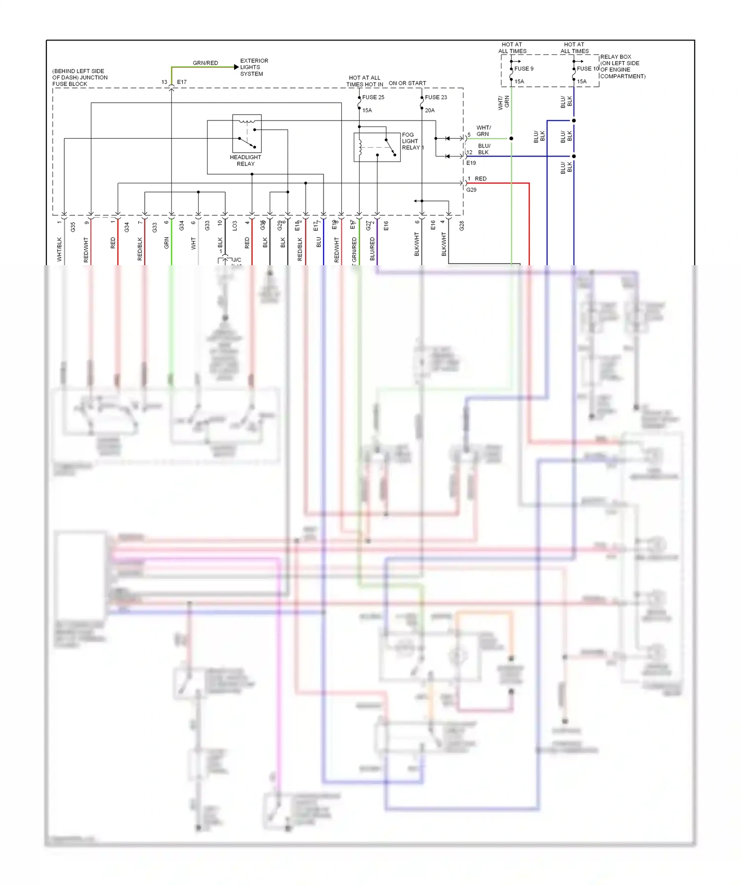 Suzuki Esteem I (1995-2004) lighting switch wiring diagram  (1 of 1)