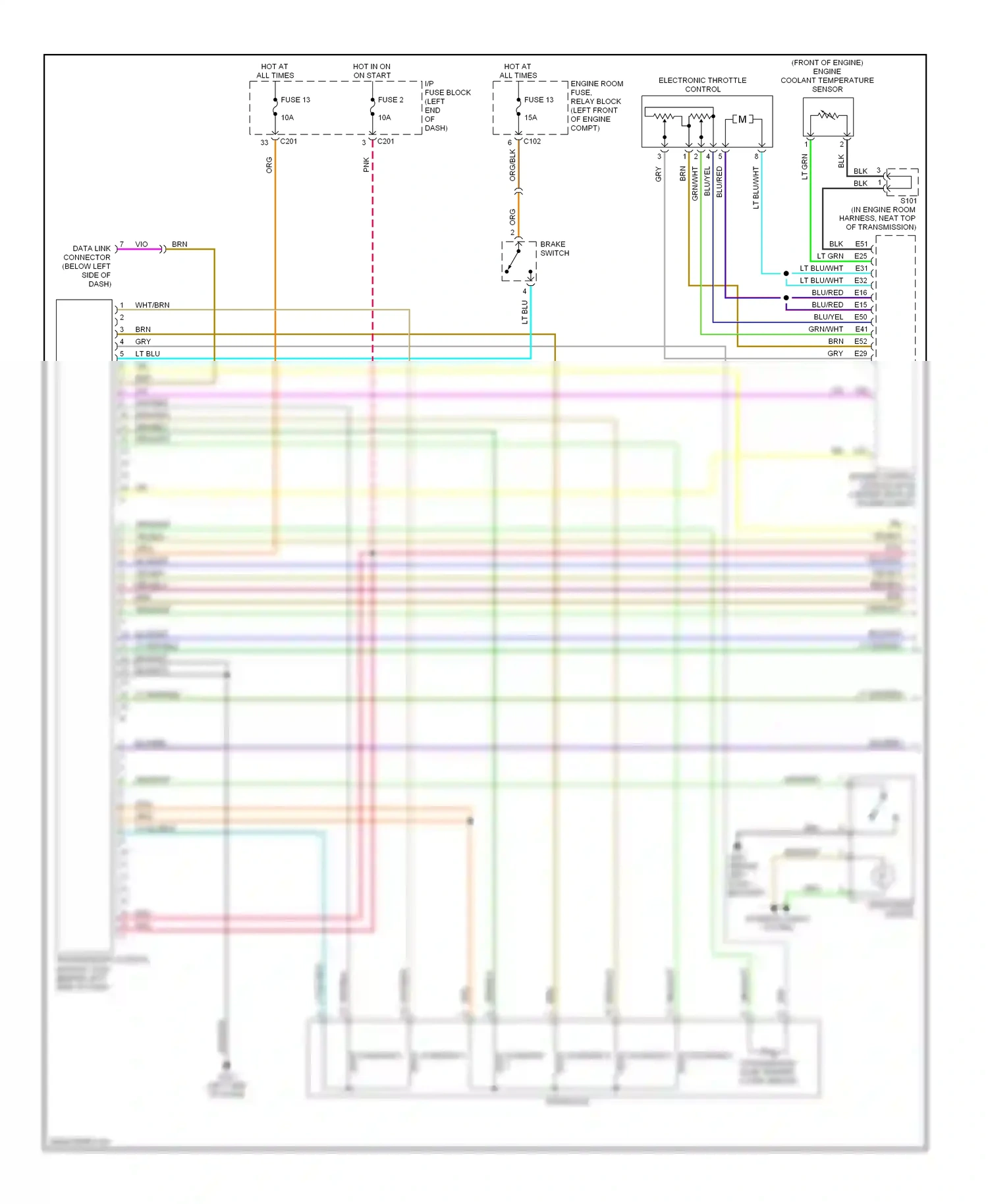 Suzuki Forenza I (2003-2008) transaxle wiring diagram  (1 of 1)