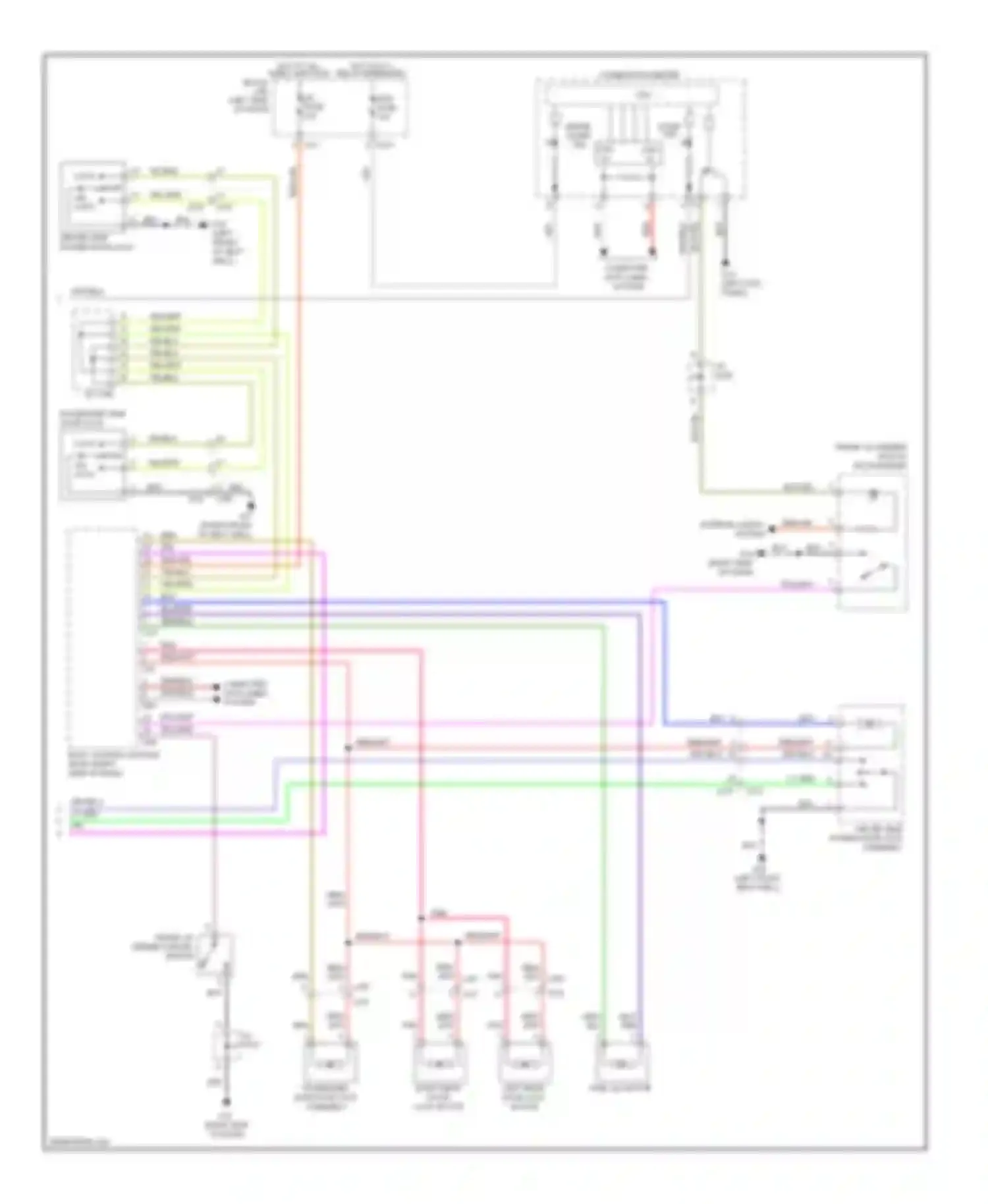 Kizashi Suzuki I (2009-2014): Power door locks circuit, with smart key system (3 of 3)
