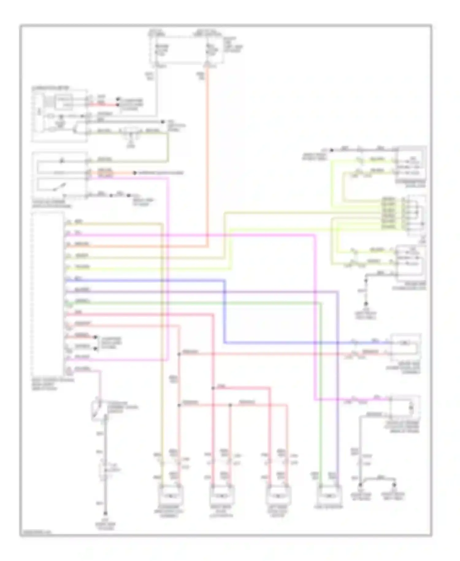 Kizashi Suzuki I (2009-2014): Power door locks circuit, without smart key system