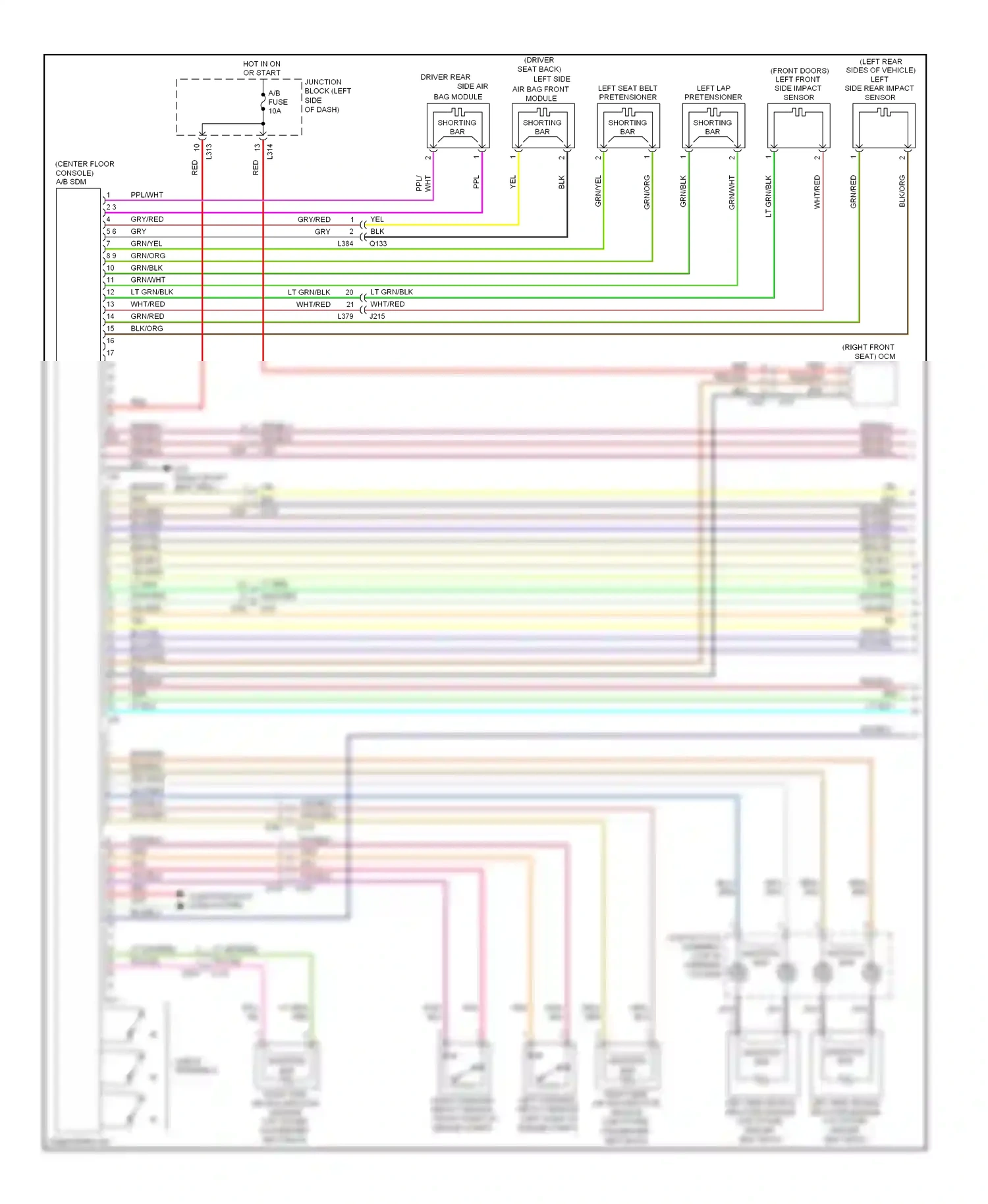 Suzuki Kizashi I (2009-2014) driver seat back wiring diagram  (1 of 1)