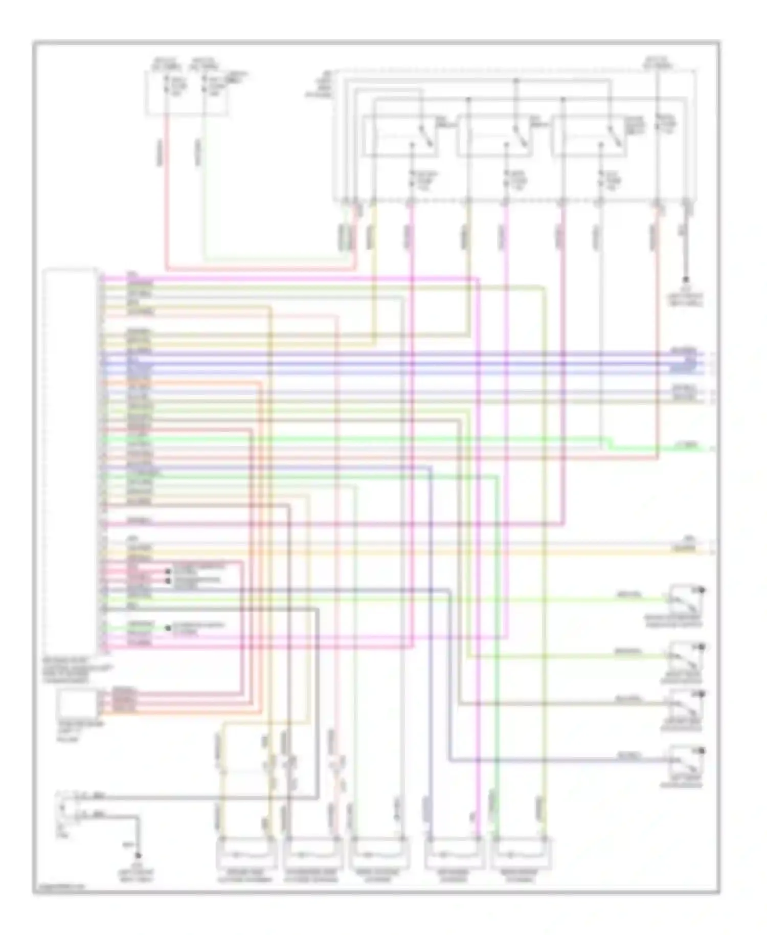 Wiring diagram left rear door switch for Suzuki Kizashi I (2009-2014) (1 of 3)