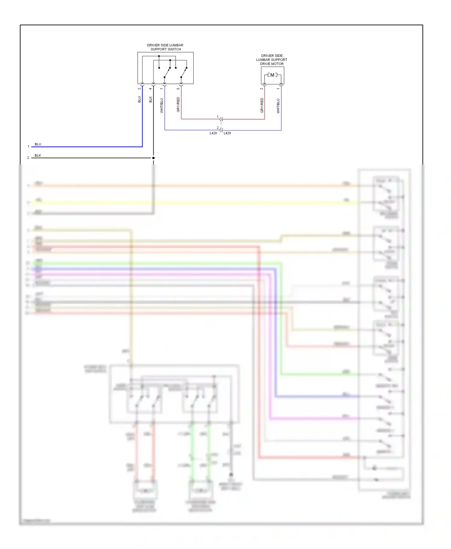 Suzuki Kizashi I (2009-2014) power seat master switch wiring diagram  (1 of 1)
