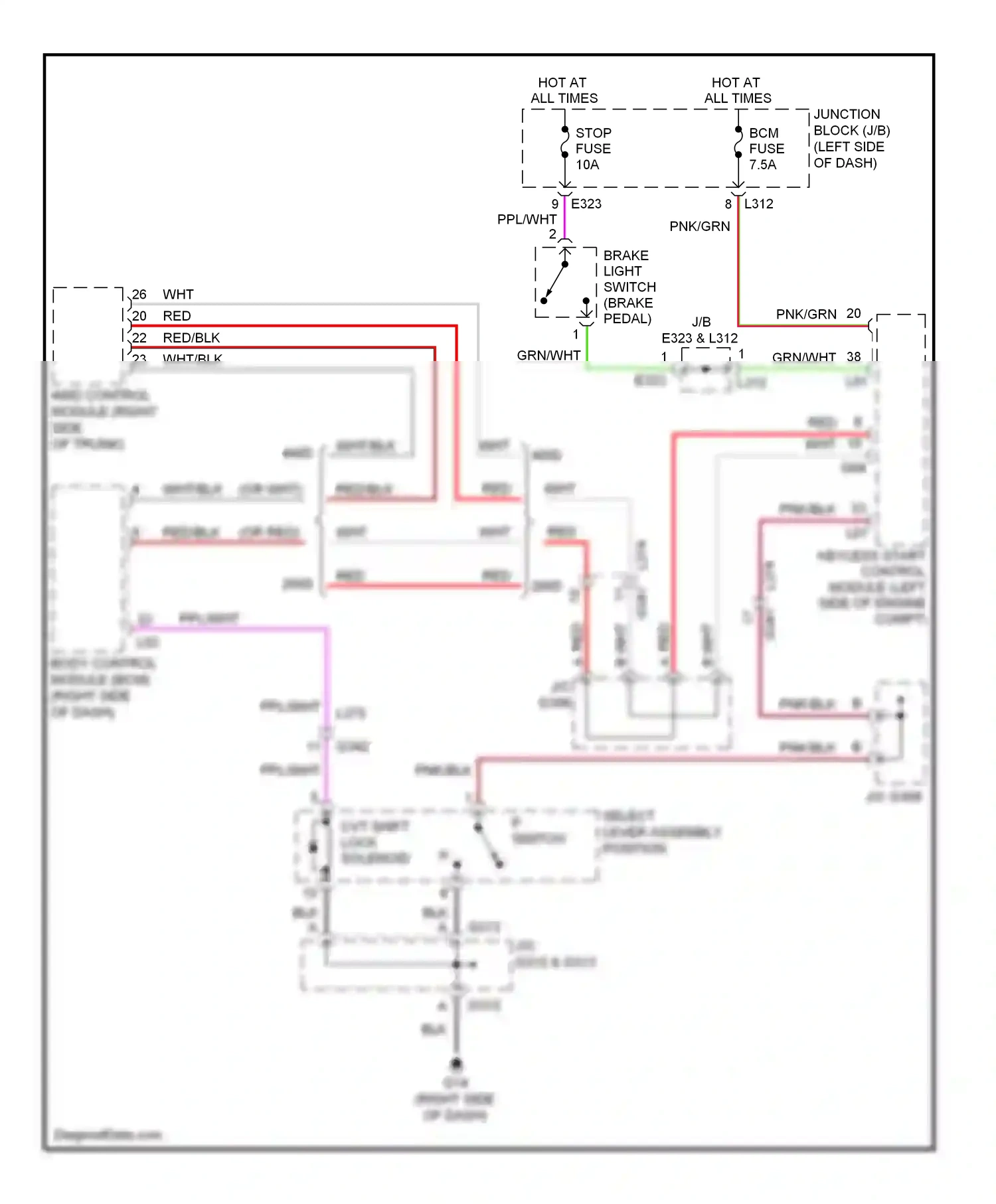 Suzuki Kizashi I (2009-2014) ppl/wht wiring diagram  (12 of 14)