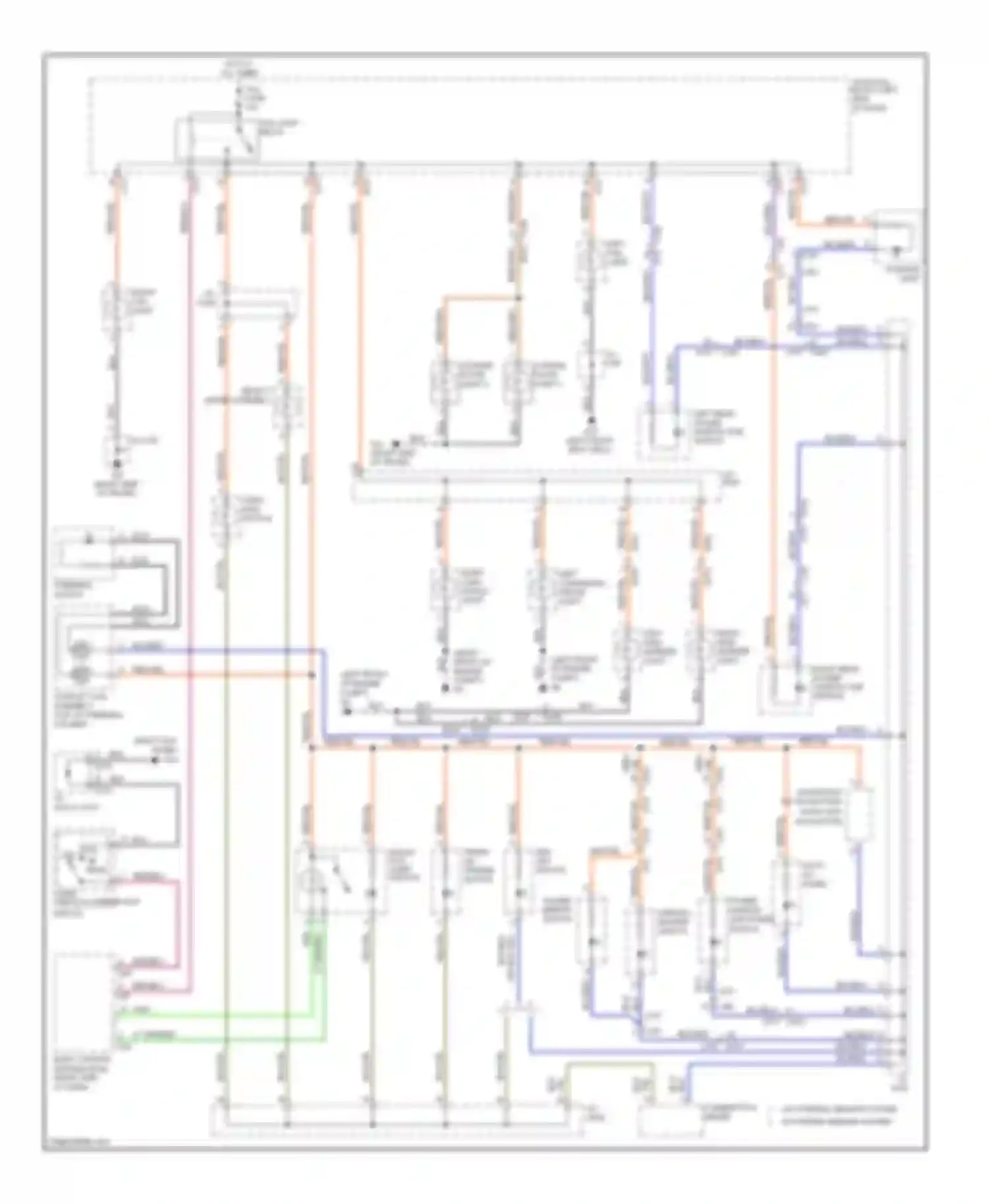 Wiring diagram w/o parking sensor system w/ parking sensor system for Suzuki Kizashi I (2009-2014) (1 of 1)