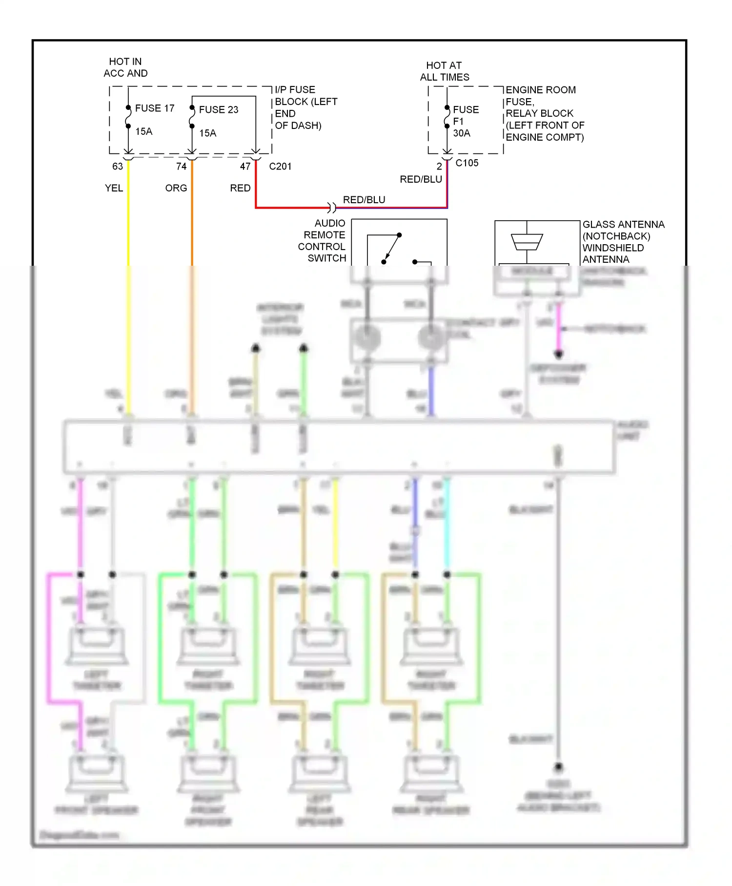 Wiring diagram defogger system for Suzuki Reno I (2004-2008) (2 of 2)