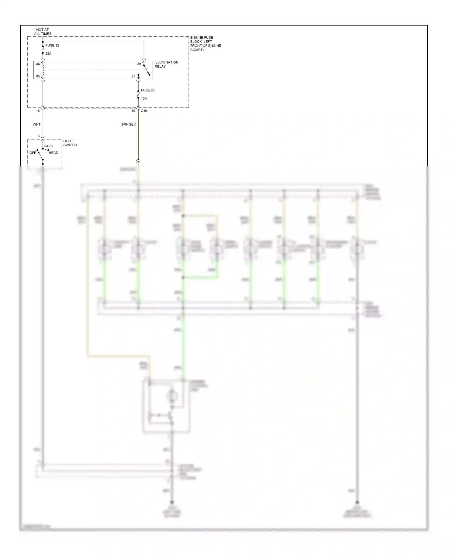 Wiring diagram dimmer control unit for Suzuki Reno I (2004-2008) (1 of 1)