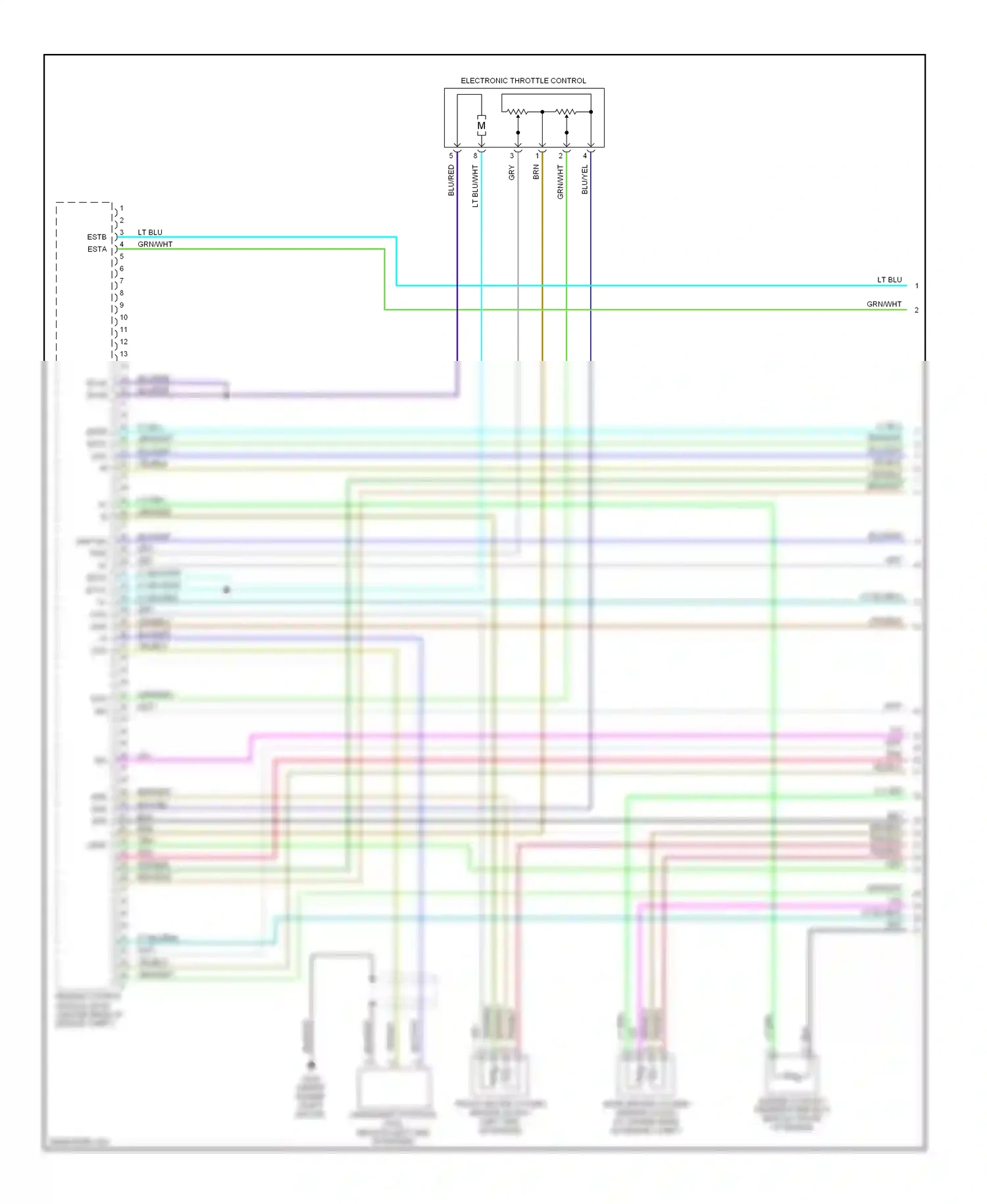 Wiring diagram electronic throttle control for Suzuki Reno I (2004-2008) (3 of 3)