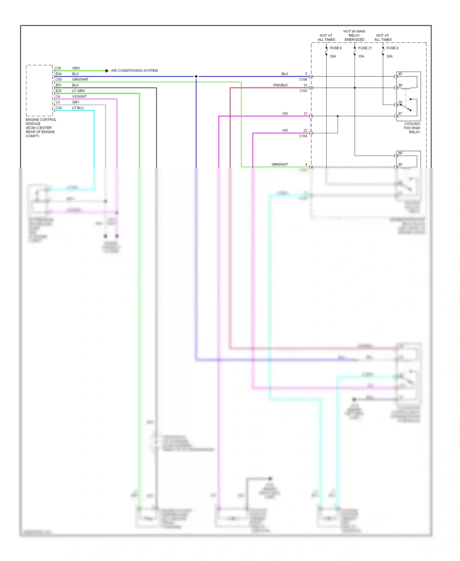 Wiring diagram engine controls system for Suzuki Reno I (2004-2008) (1 of 5)