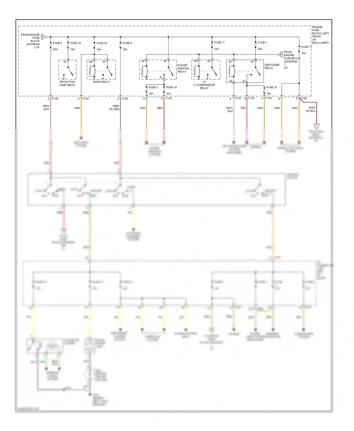 Wiring diagram ignition switch for Suzuki Reno I (2004-2008) (1 of 2)