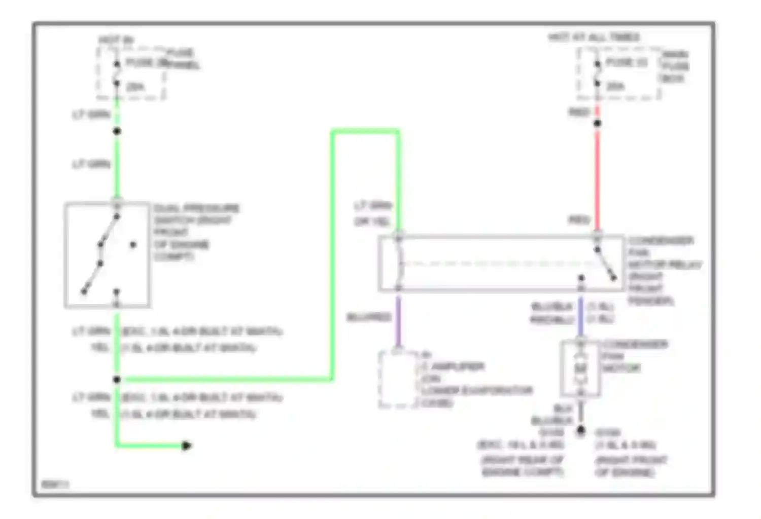 Sidekick Suzuki I (1988-1998): Cooling fan circuit