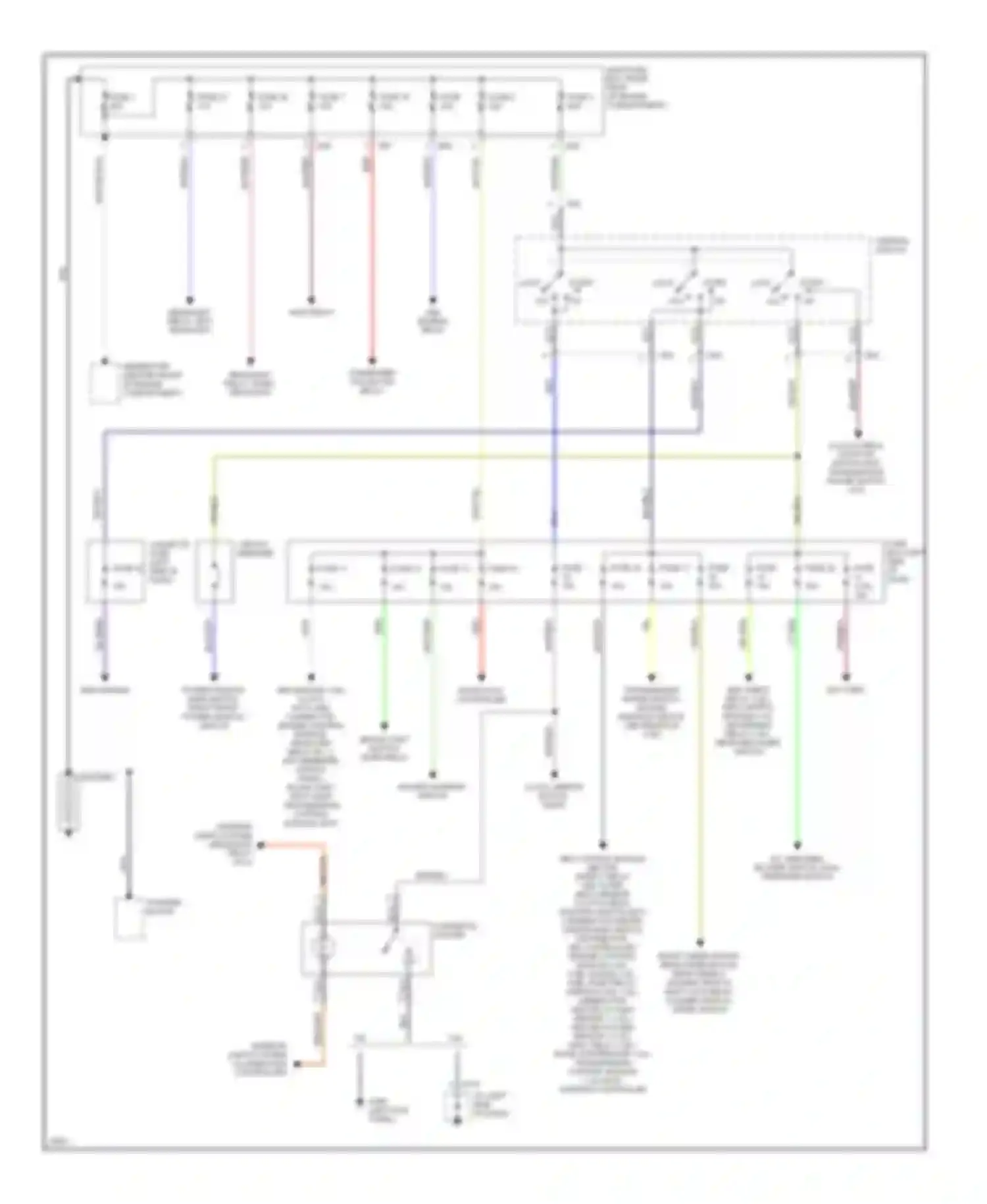 Sidekick Suzuki I (1988-1998): Power distribution circuit