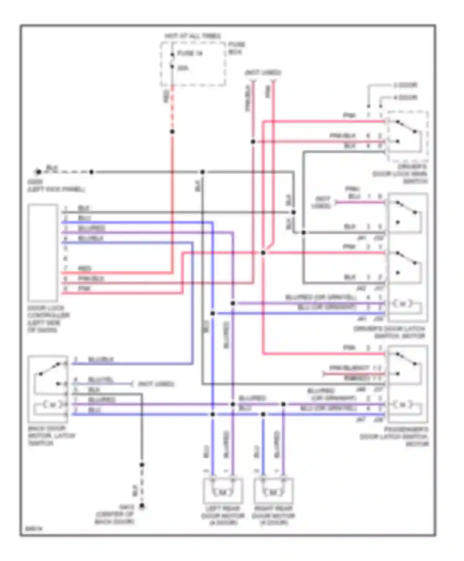 Sidekick Suzuki I (1988-1998): 1.6l, power door lock circuit