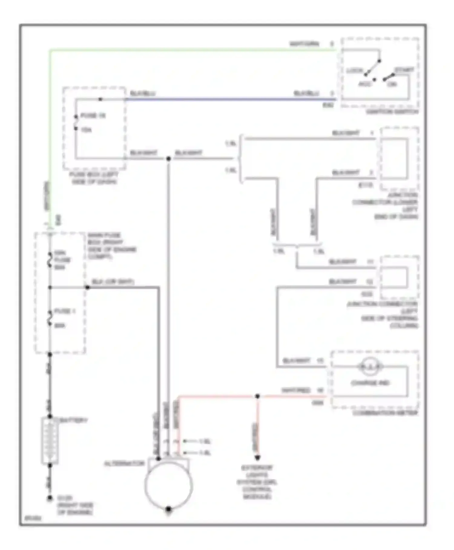 Sidekick Suzuki I (1988-1998): Charging circuit