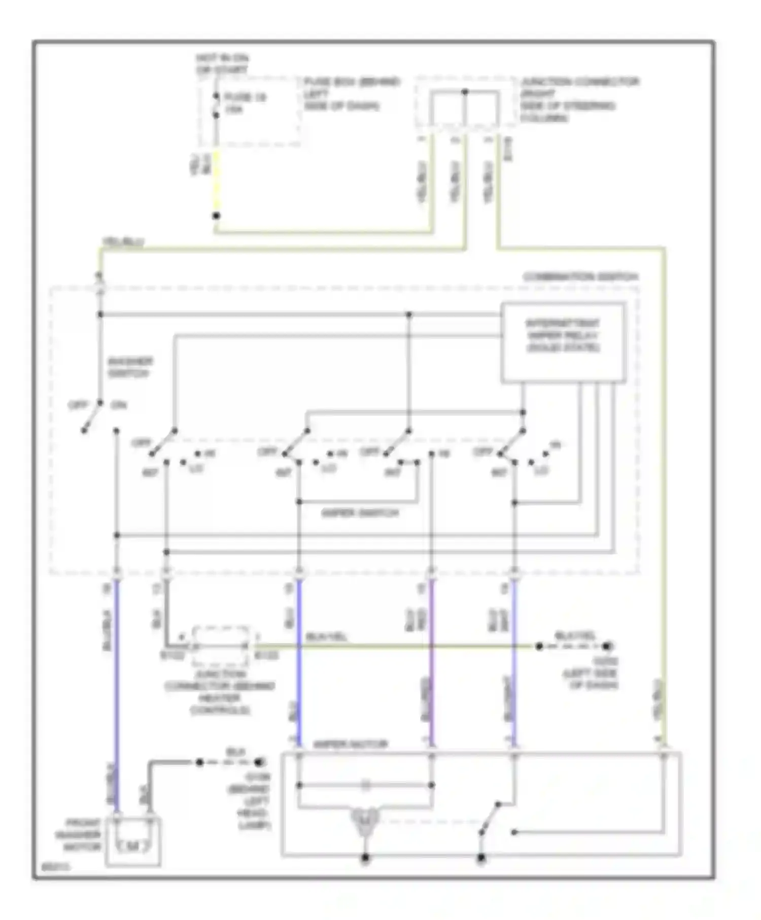 Sidekick Suzuki I (1988-1998): 1.8l, front wiper/washer circuit