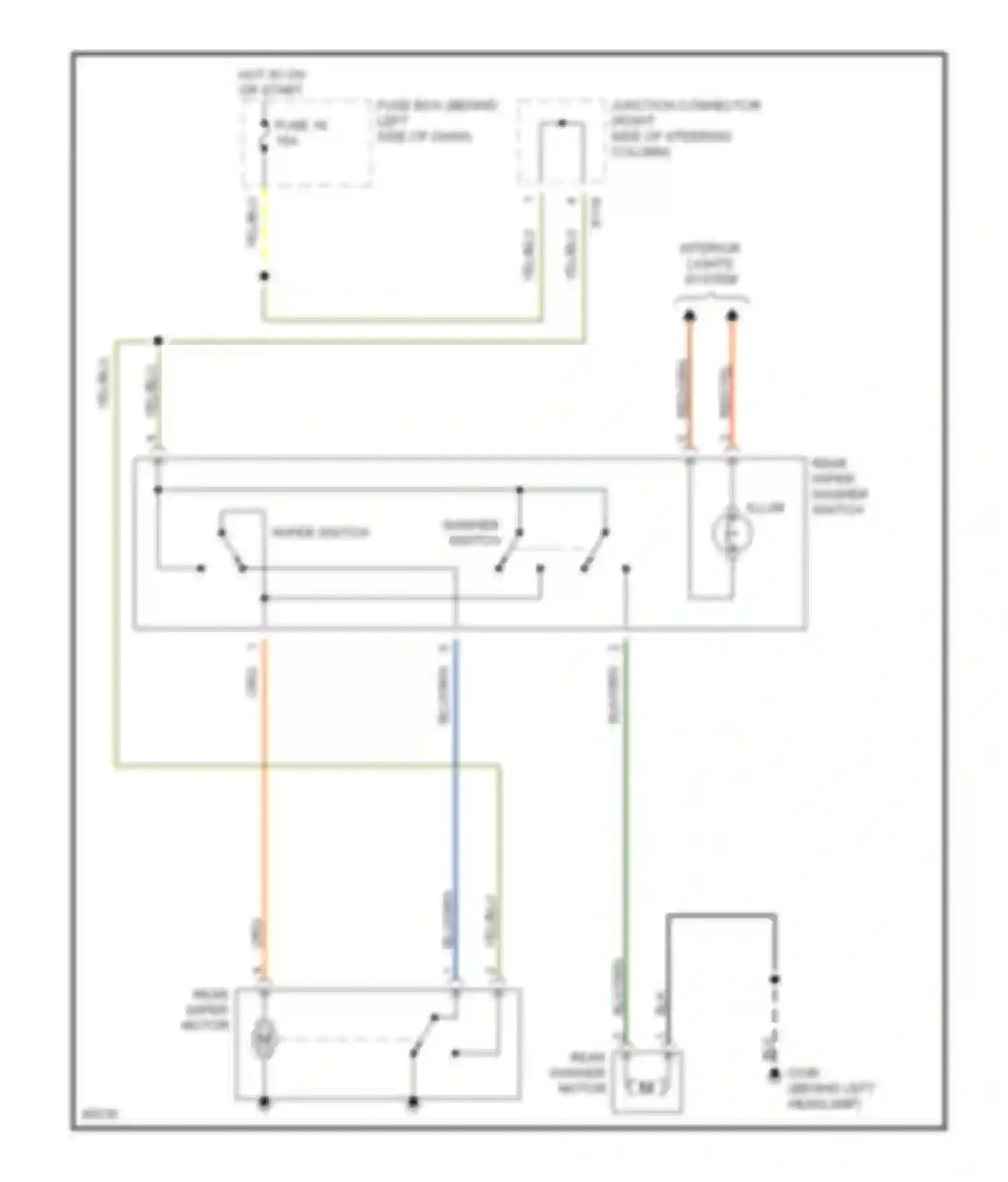 Sidekick Suzuki I (1988-1998): 1.8l, rear wiper/washer circuit