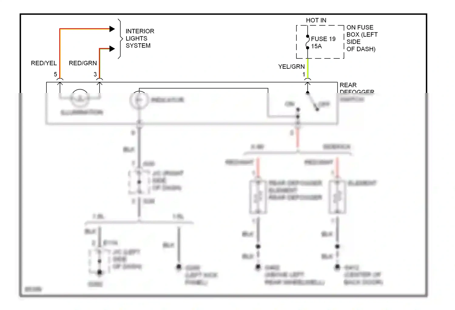 Wiring diagram blk for Suzuki Sidekick I (1988-1998) (8 of 45)