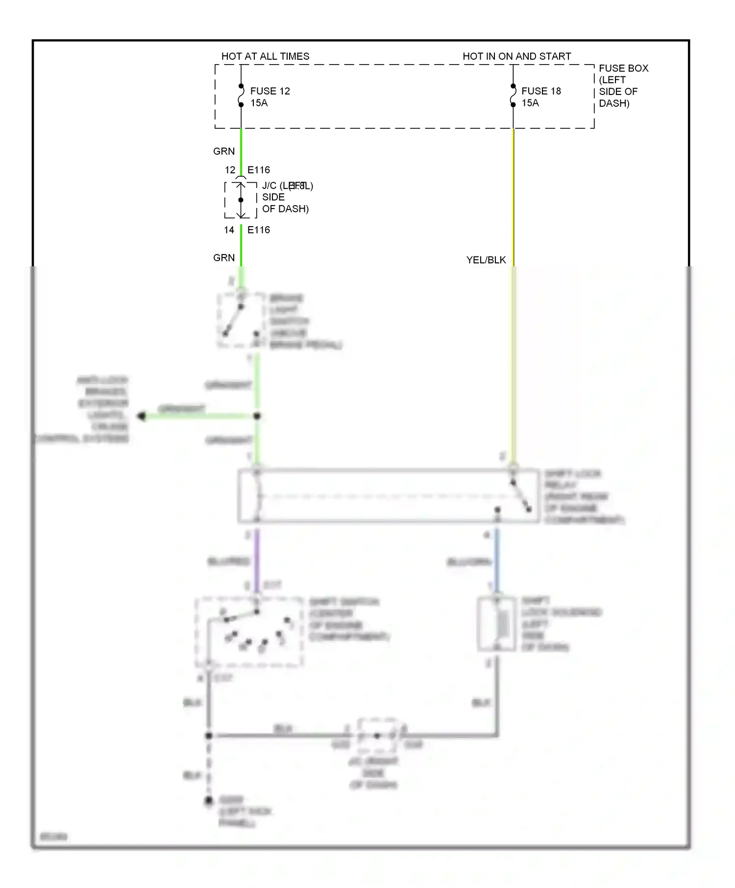 Wiring diagram blu/red for Suzuki Sidekick I (1988-1998) (15 of 17)