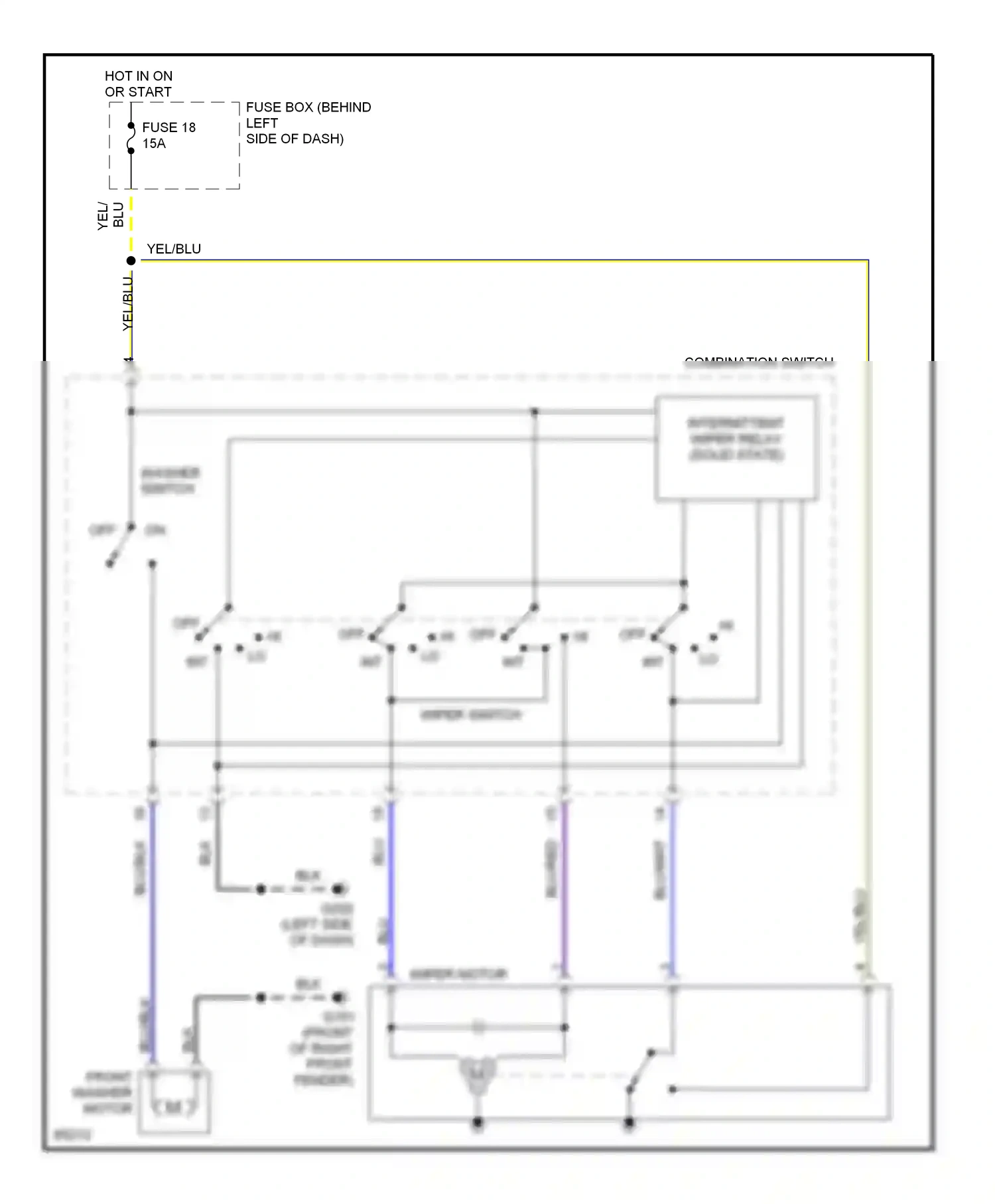 Wiring diagram blu/red for Suzuki Sidekick I (1988-1998) (12 of 17)